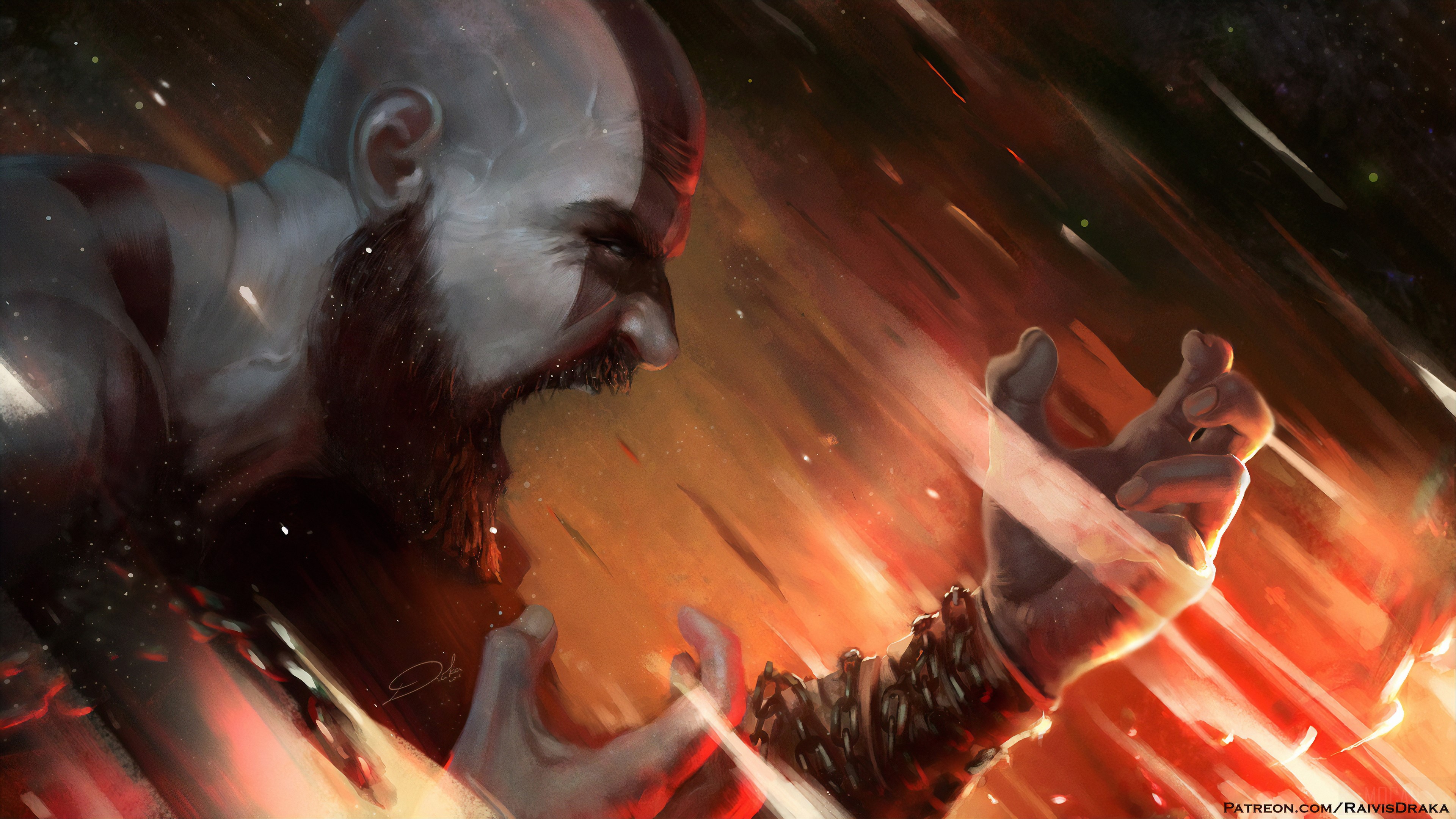 Kratos from God of War 4K HD Wallpaper