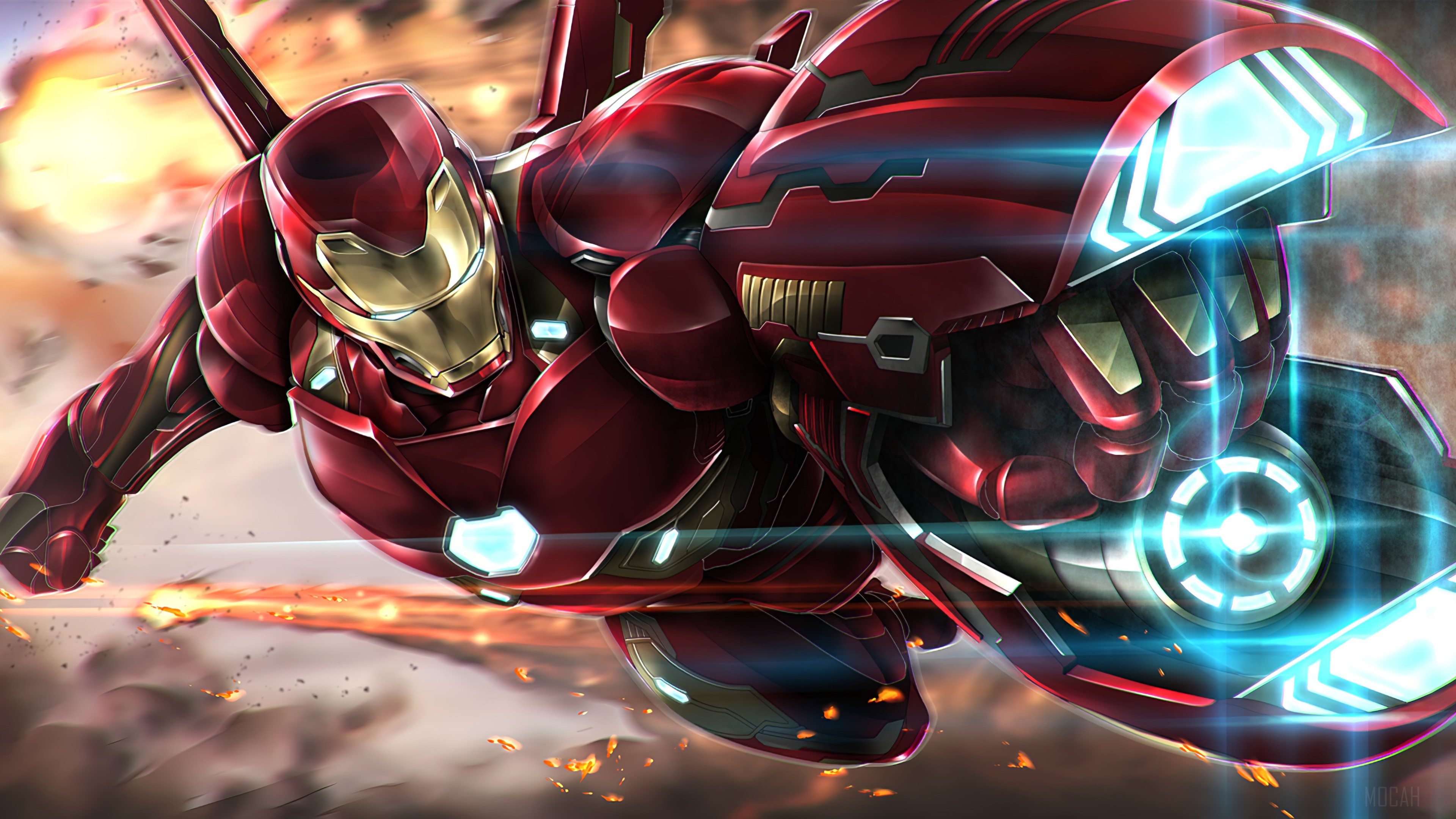 Iron Man with Cannon 4K HD Wallpaper