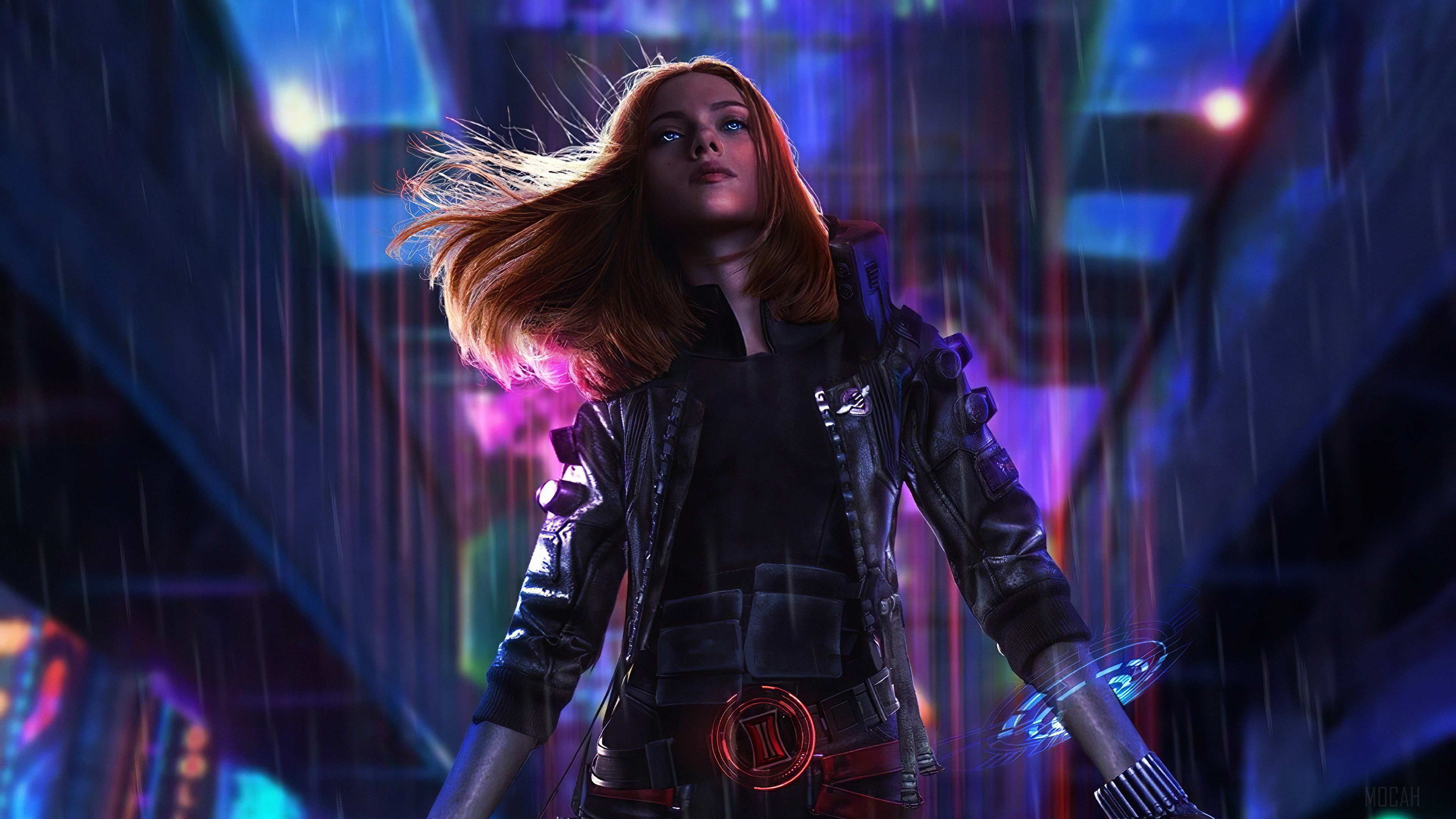 Cyberpunk Black Widow HD Wallpaper
