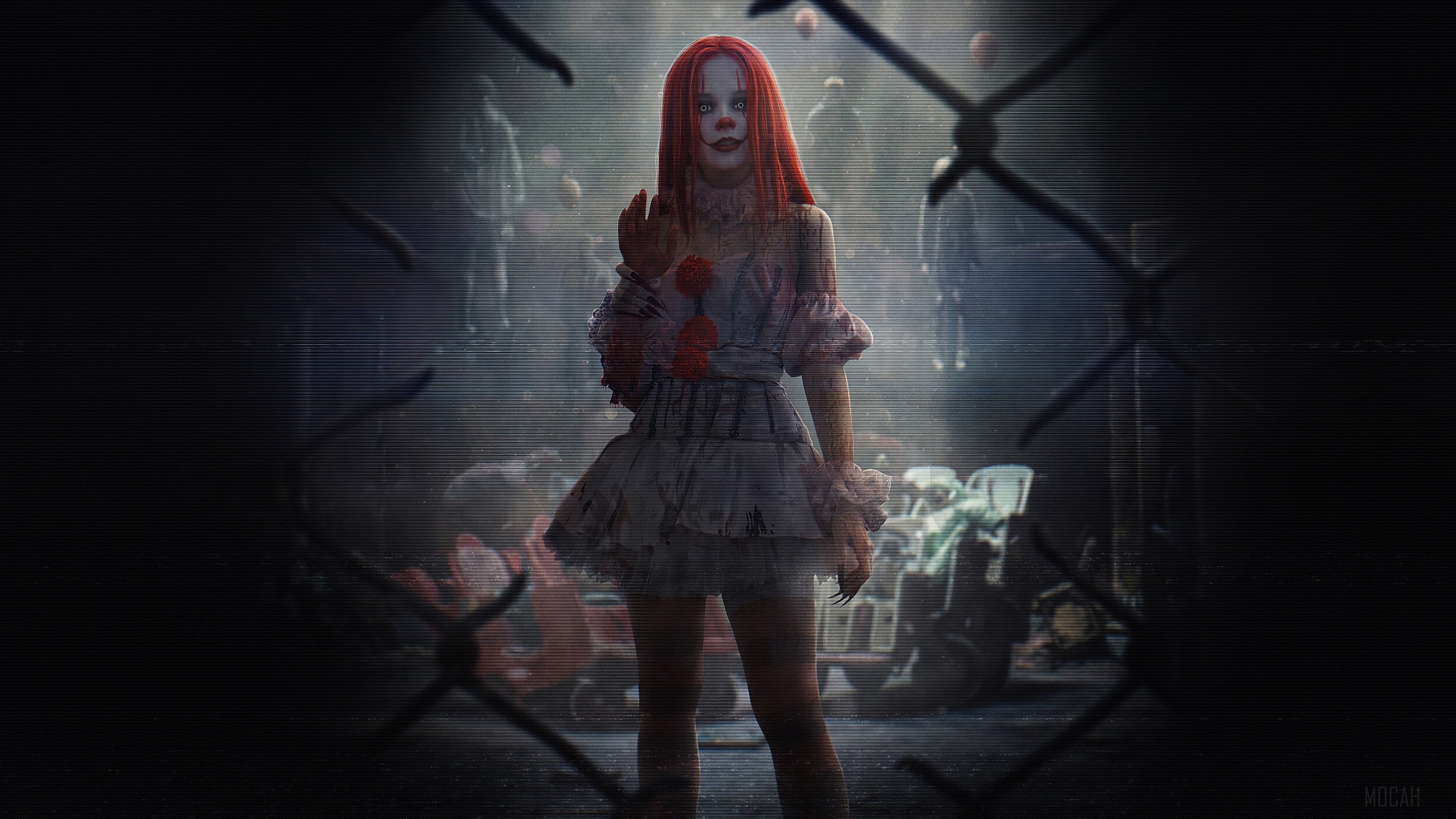 Pennywise the Dancing Clown girl in 4K HD Wallpaper