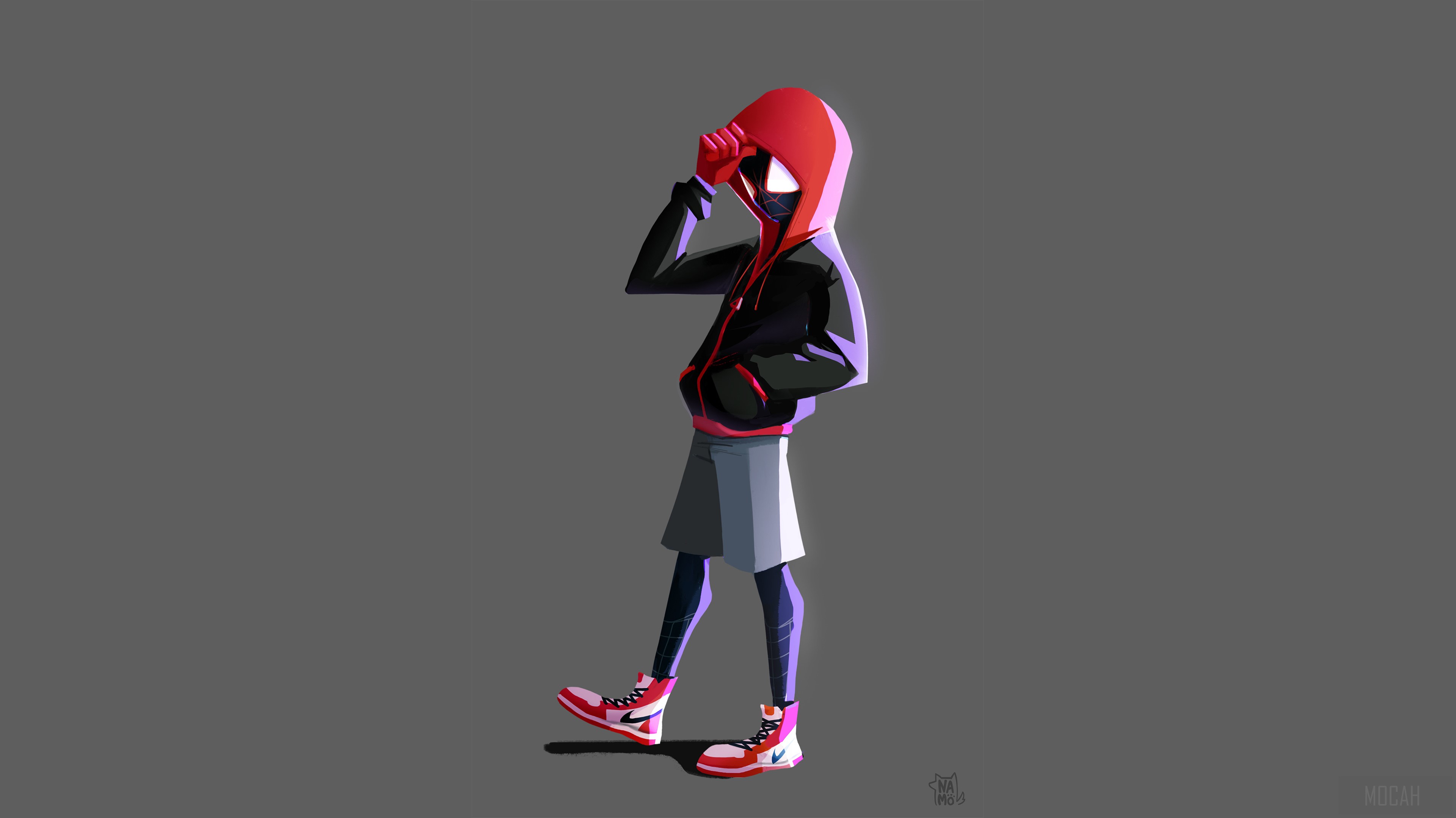 Miles Morales Walking 4K HD Wallpaper