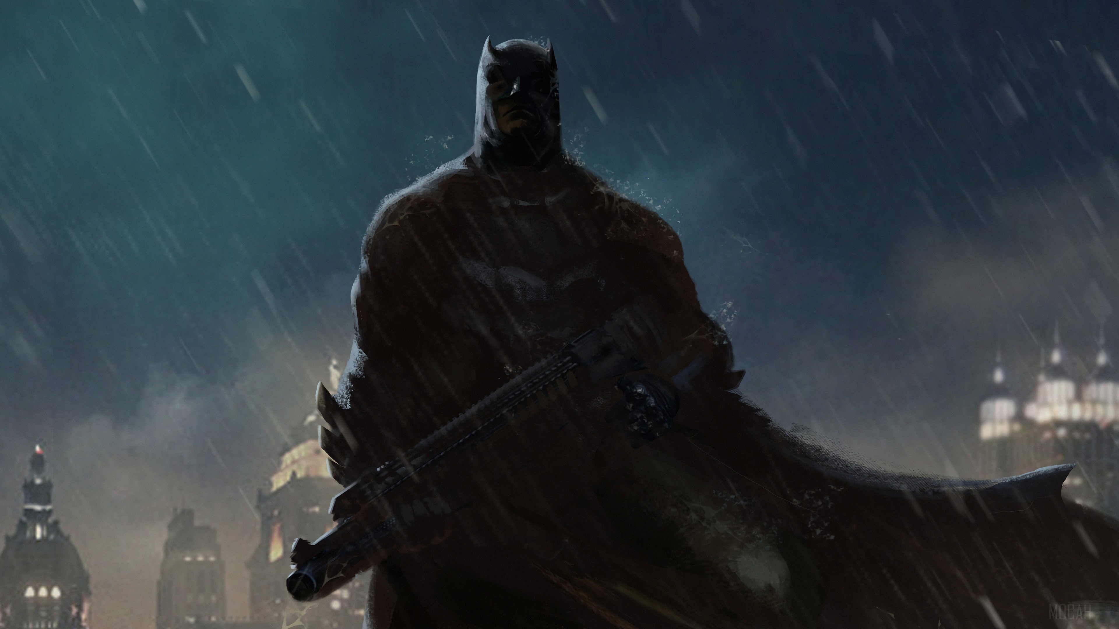 Batman in the Rain HD Wallpaper