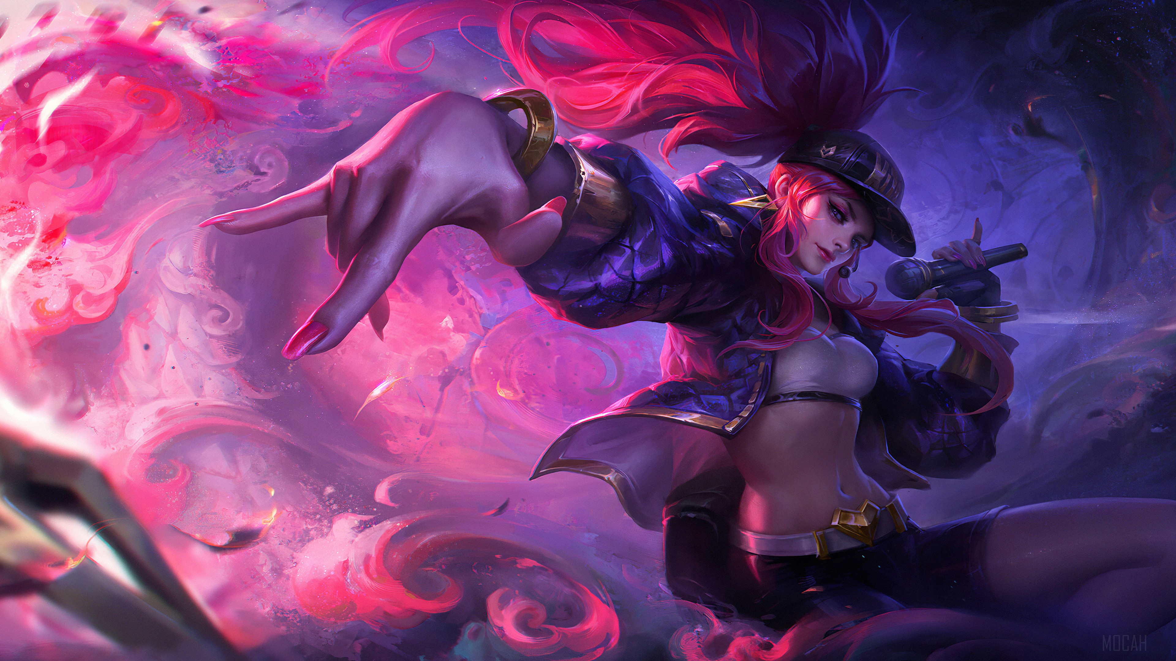 KDA Akali from League of Legends 4K Art HD Wallpaper
