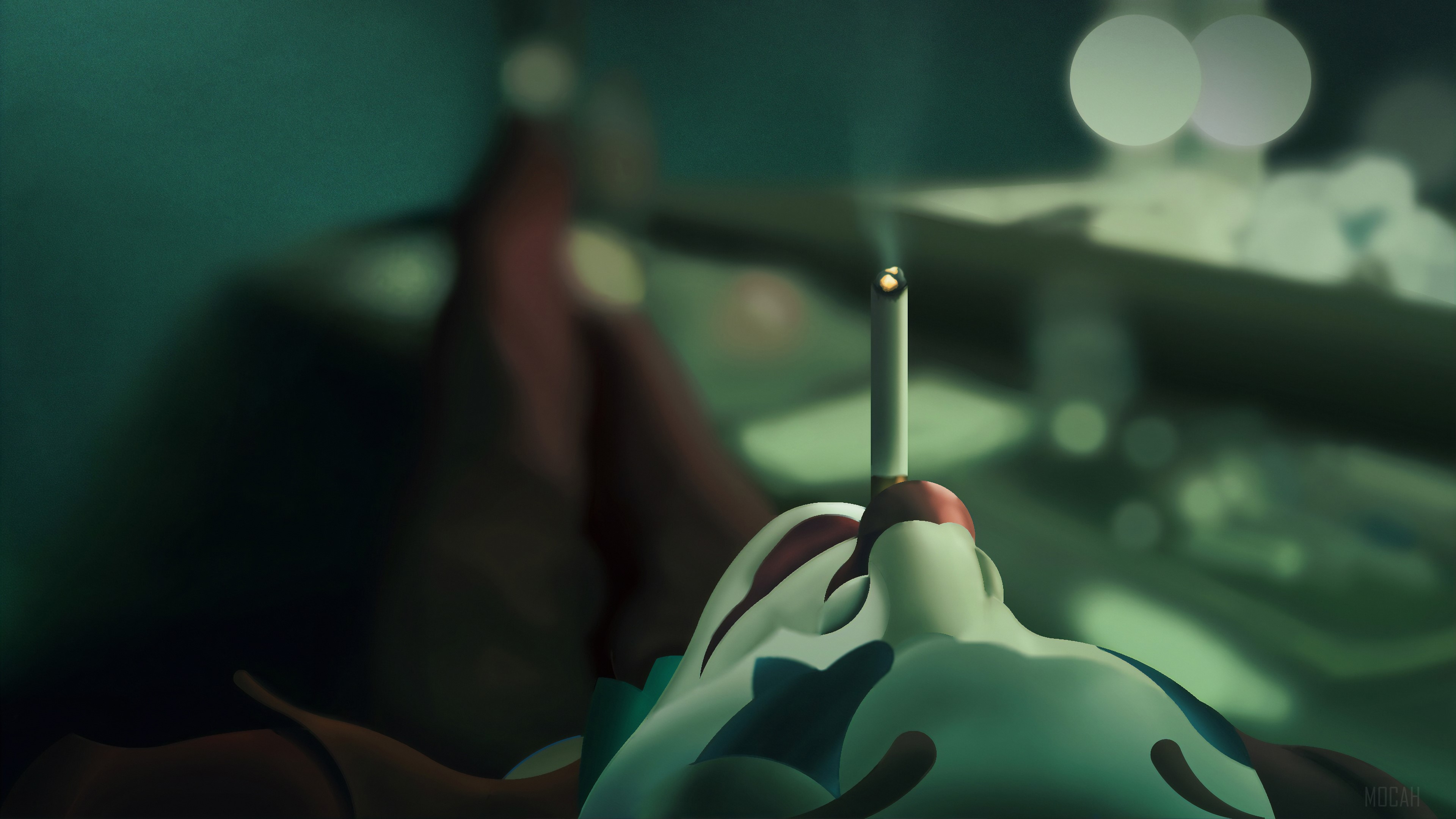 Joker smoking a cigarette 4K HD Wallpaper