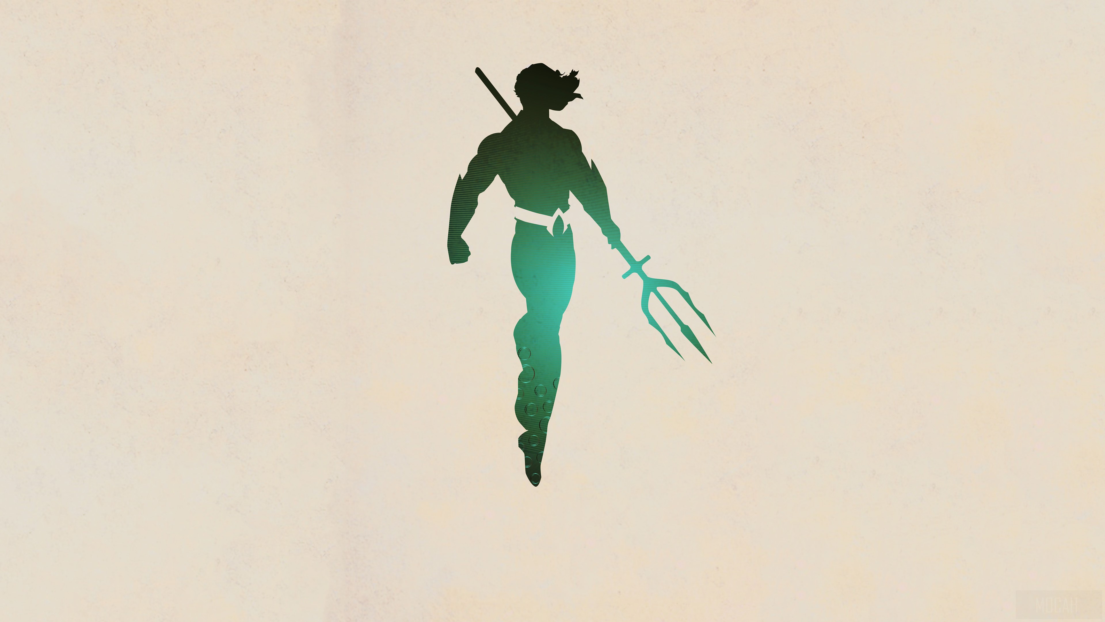 Aquaman from DC Comics Minimal 4K HD Wallpaper