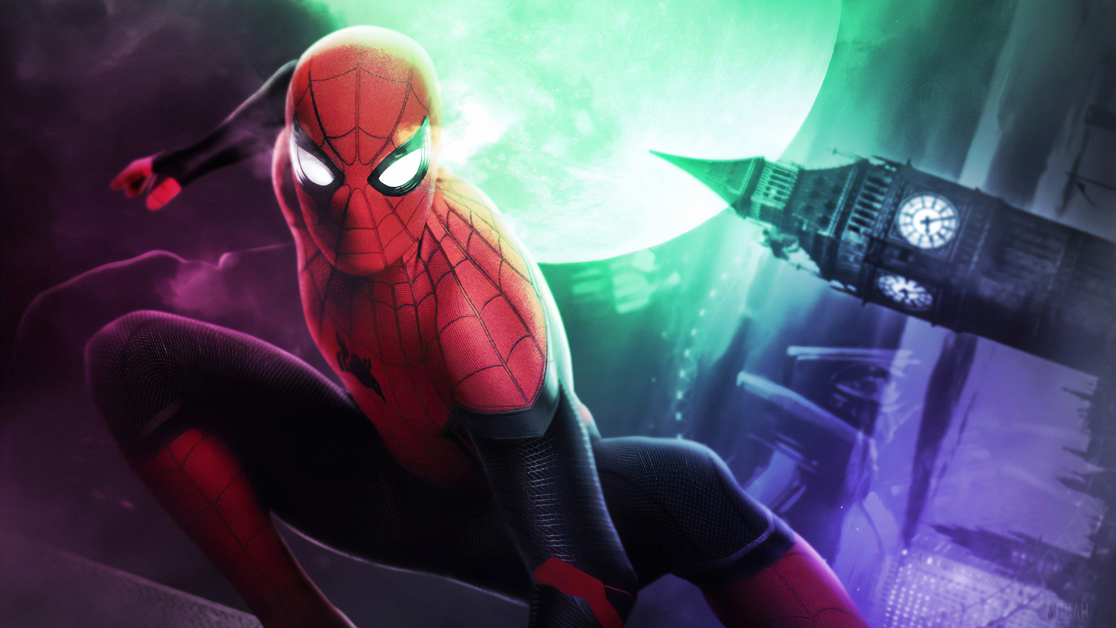 Spider-Man from Spider-Man: Far From Home in London 4K HD Wallpaper