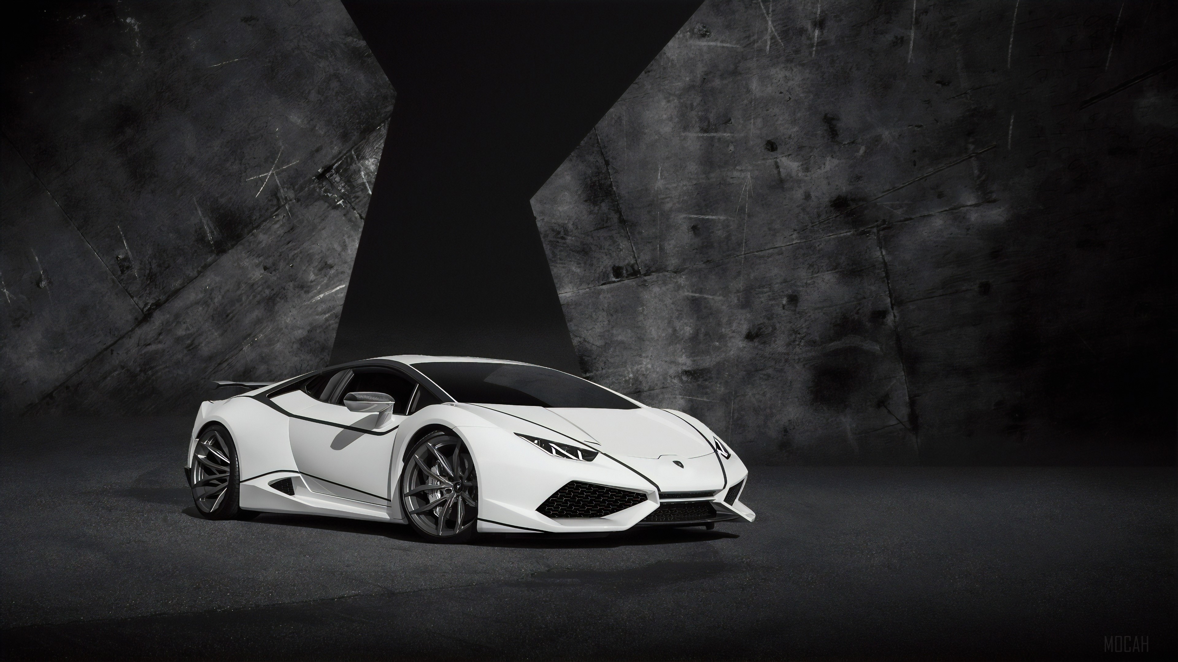 White Lamborghini Aventador 4K HD Wallpaper
