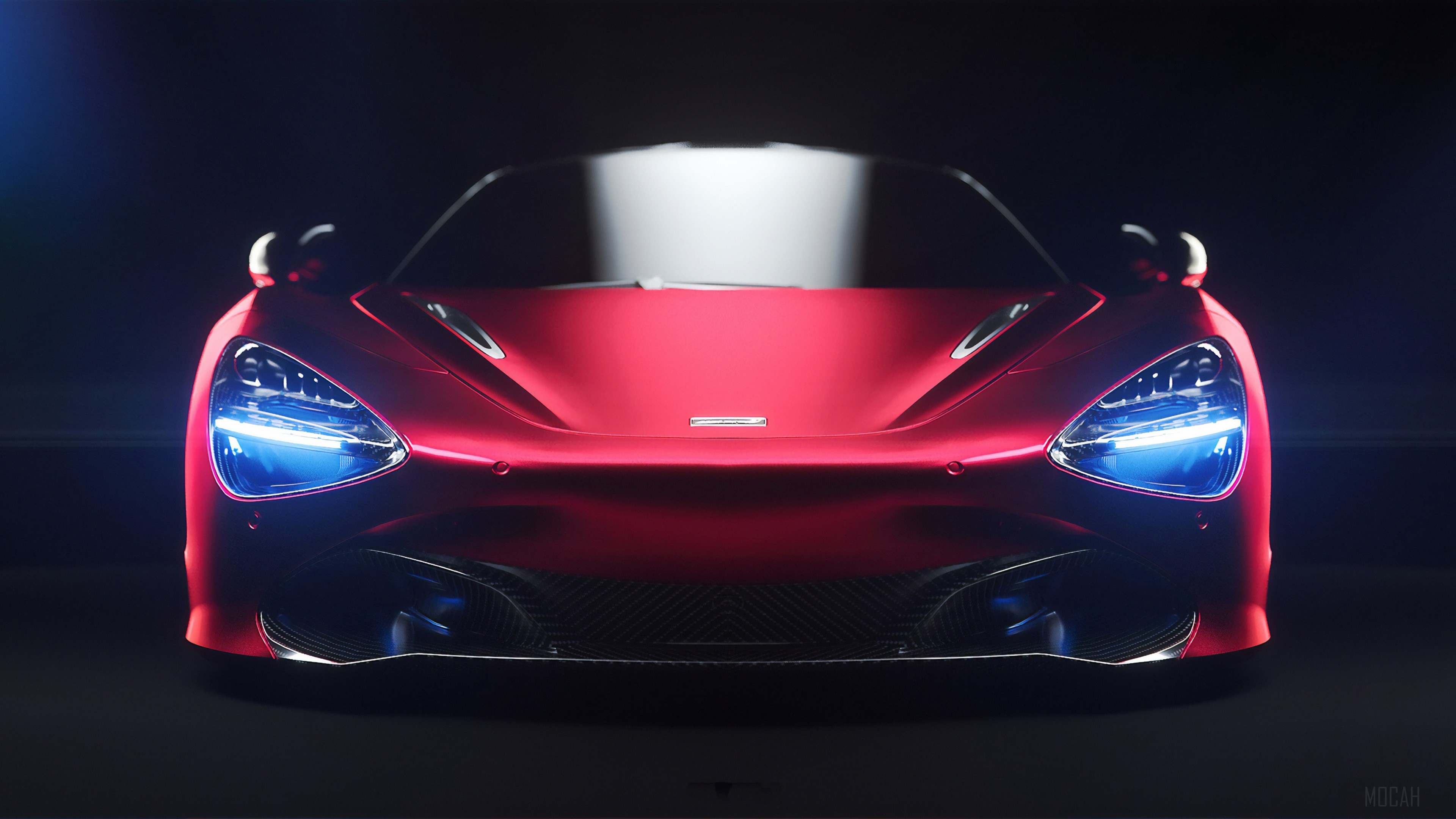 Red McLaren sports car front view 4K HD Wallpaper