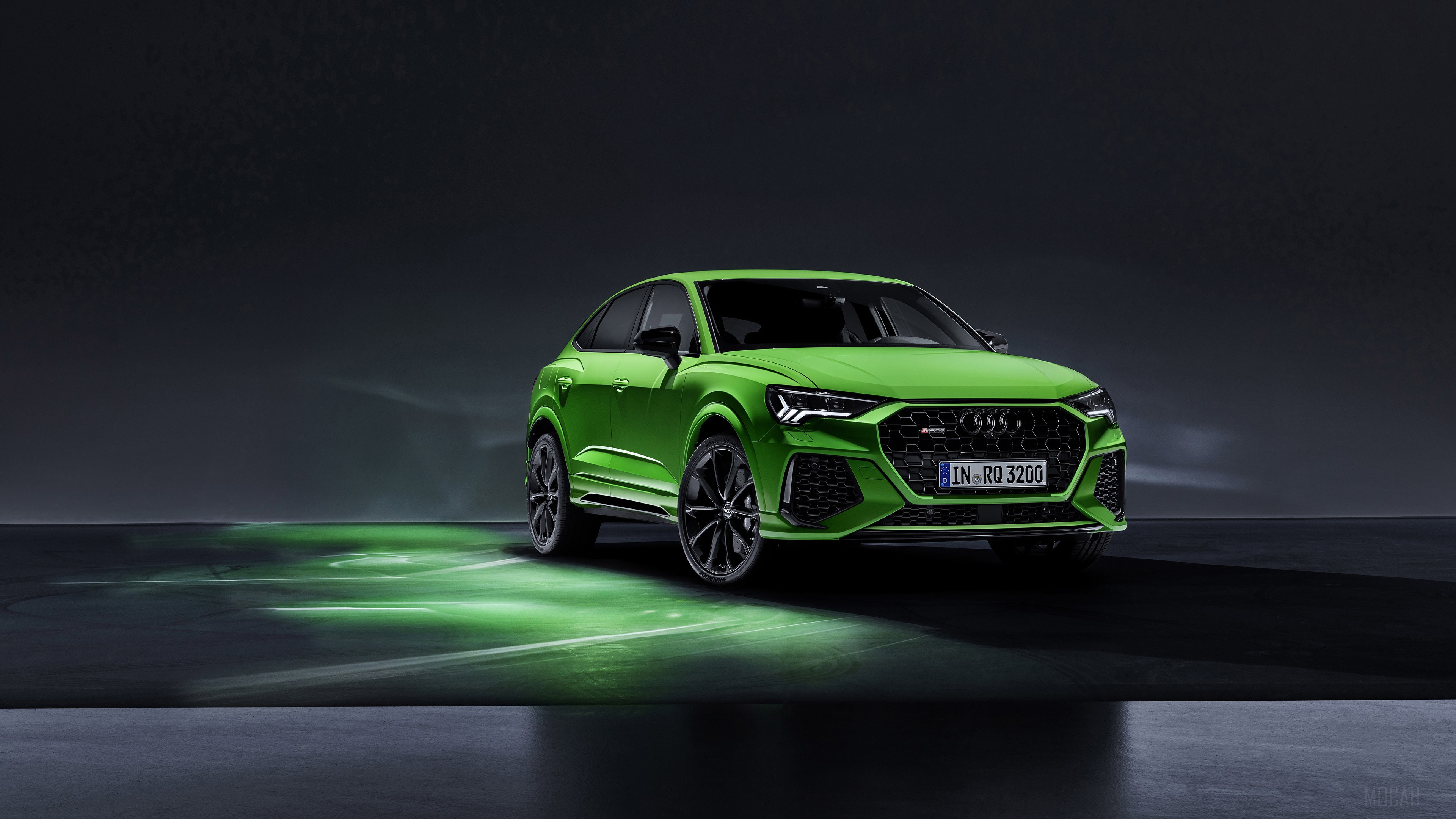 Green Audi RS Q3 2019 4K HD Wallpaper