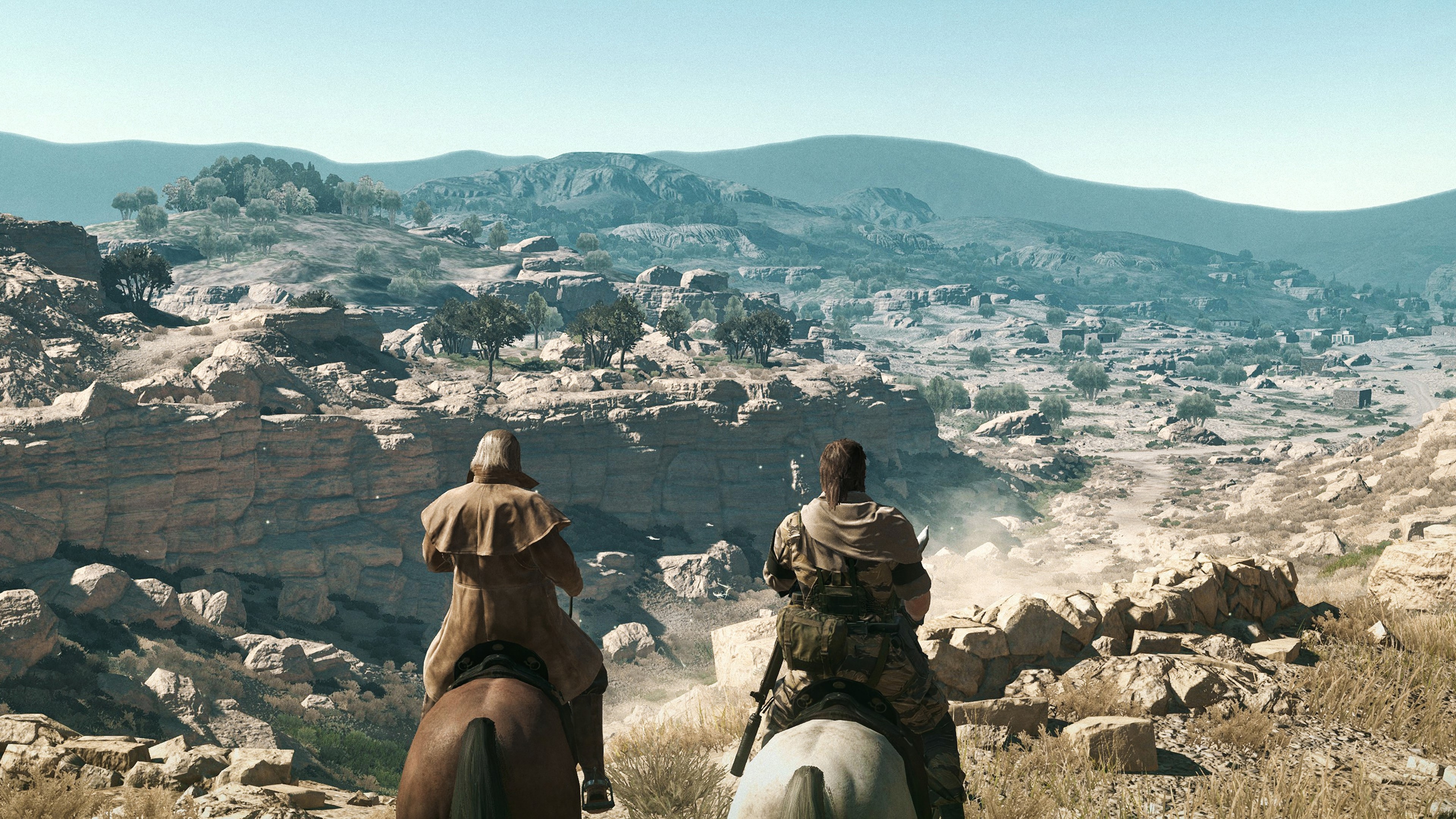 Two men on horseback in Metal Gear Solid V The Phantom Pain 4K HD Wallpaper