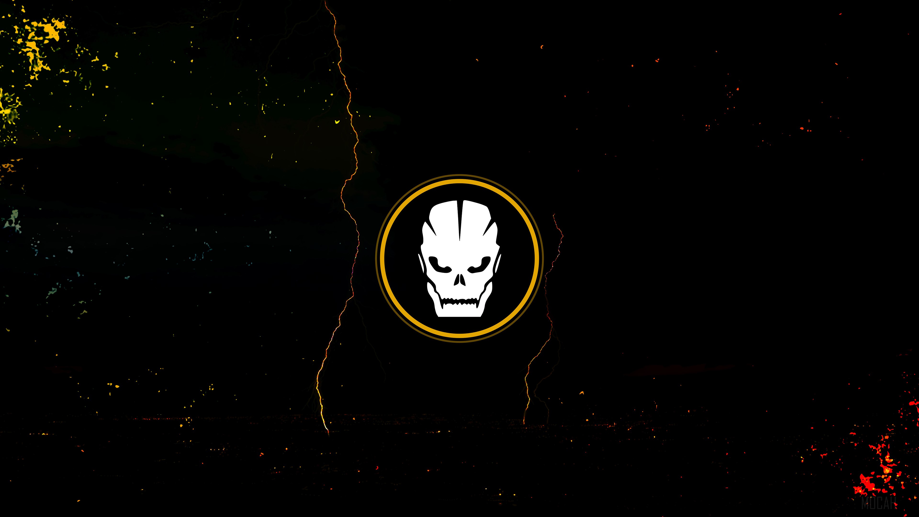 Call of Duty Black Ops 4 Skull Logo 4K HD Wallpaper