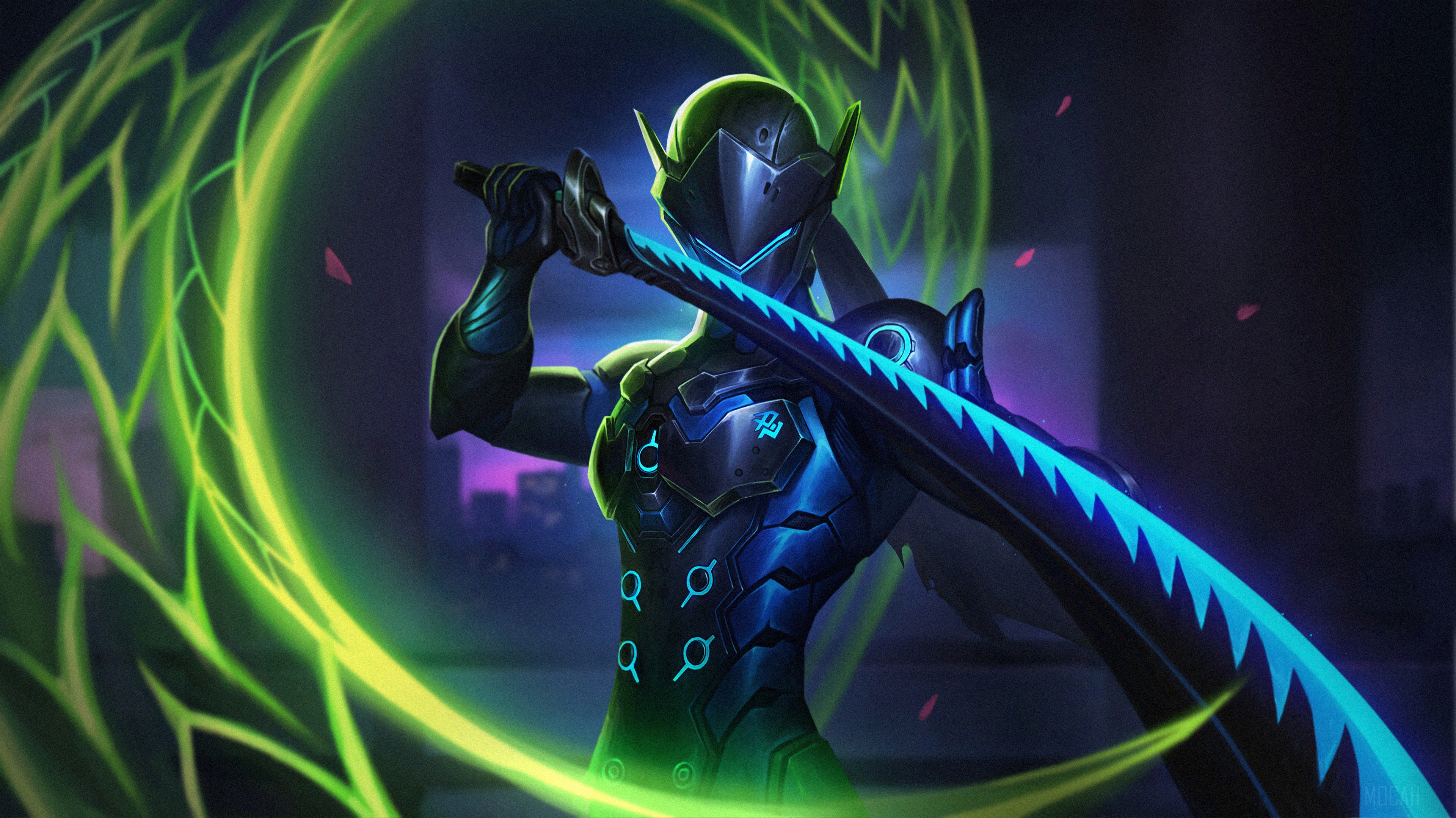 Genji from Overwatch 4K HD Wallpaper