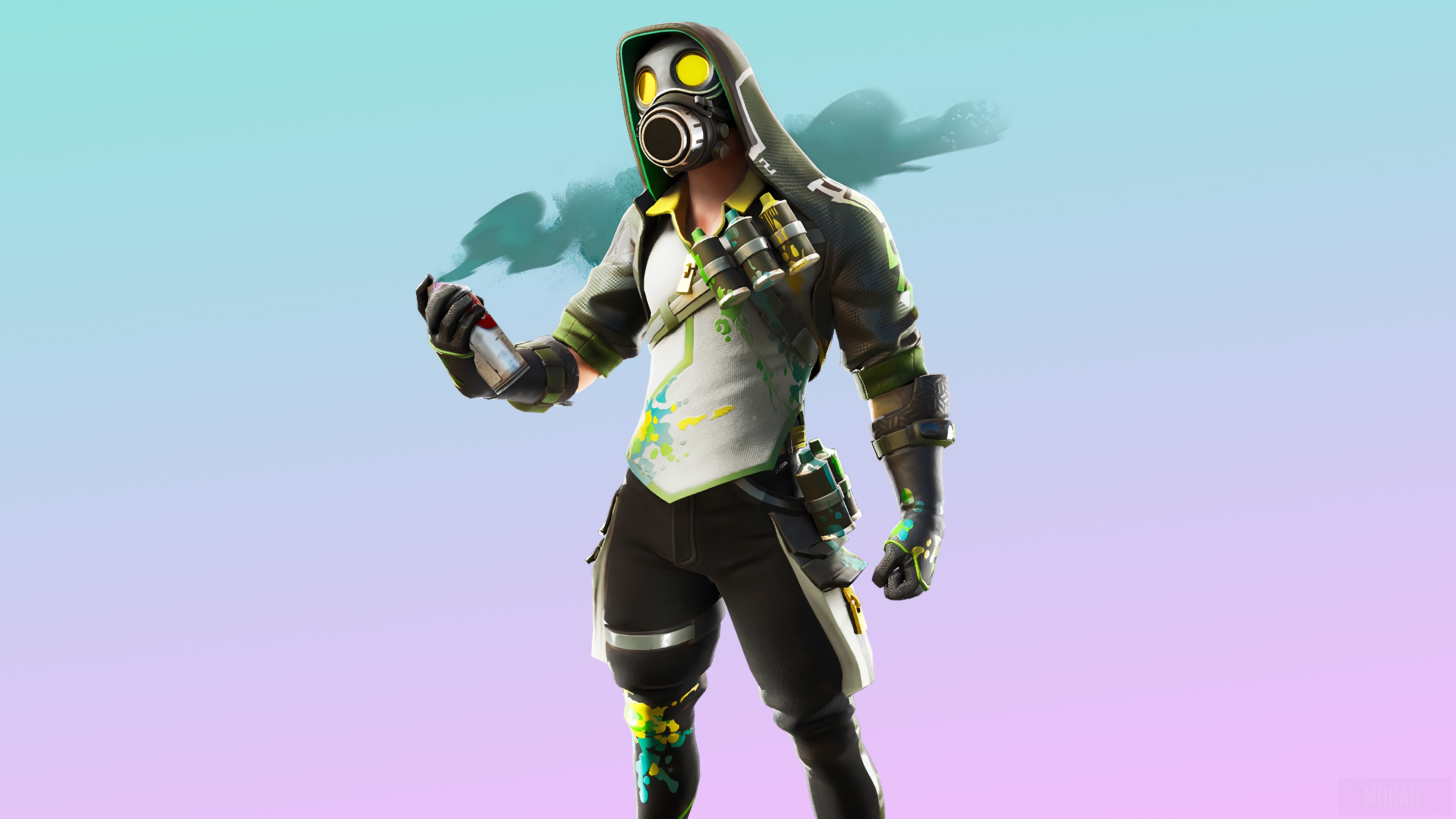 Fortnite Toxic Tagger Skin Outfit HD Wallpaper