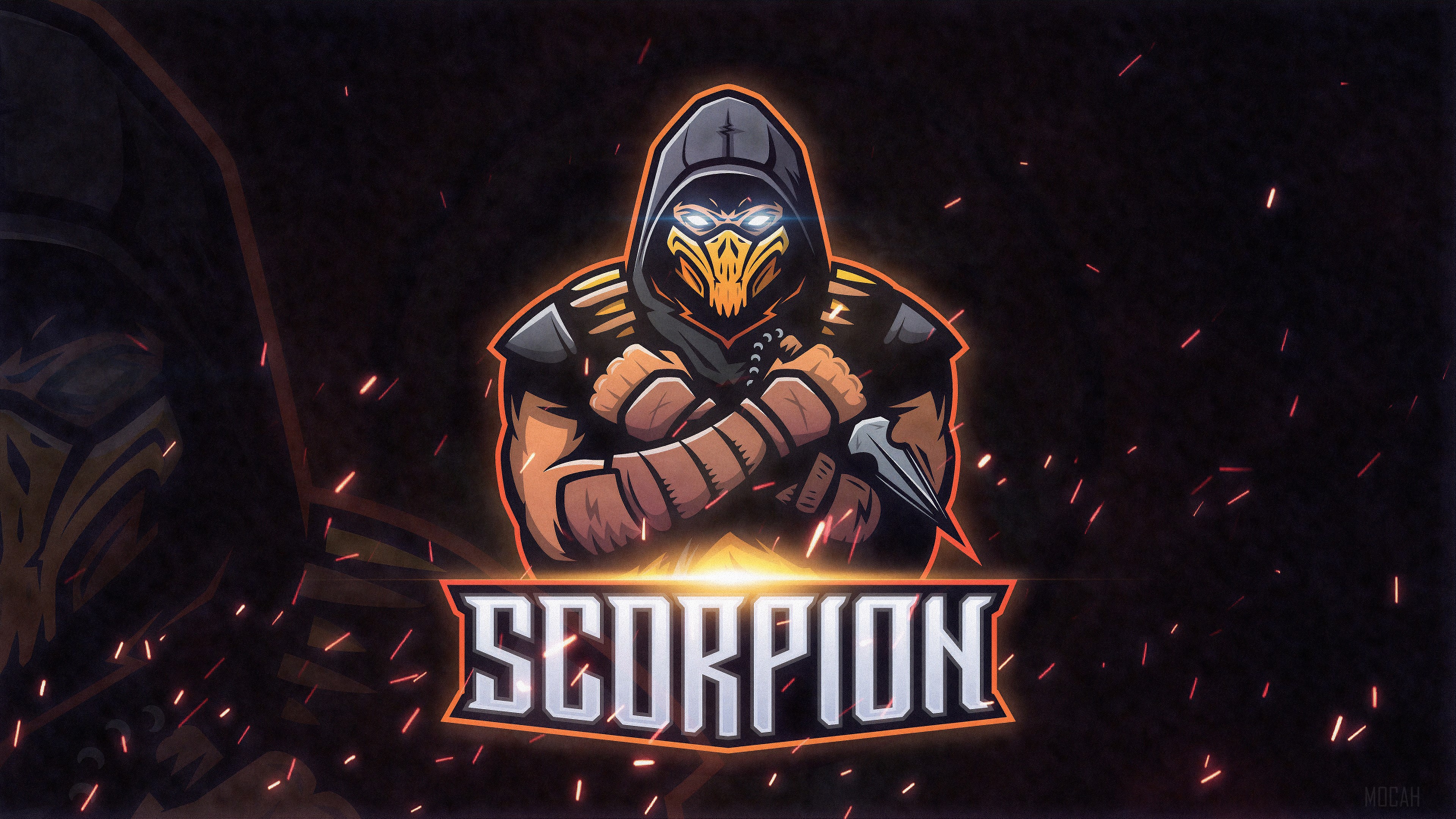 Scorpion from Mortal Kombat 4K HD Wallpaper