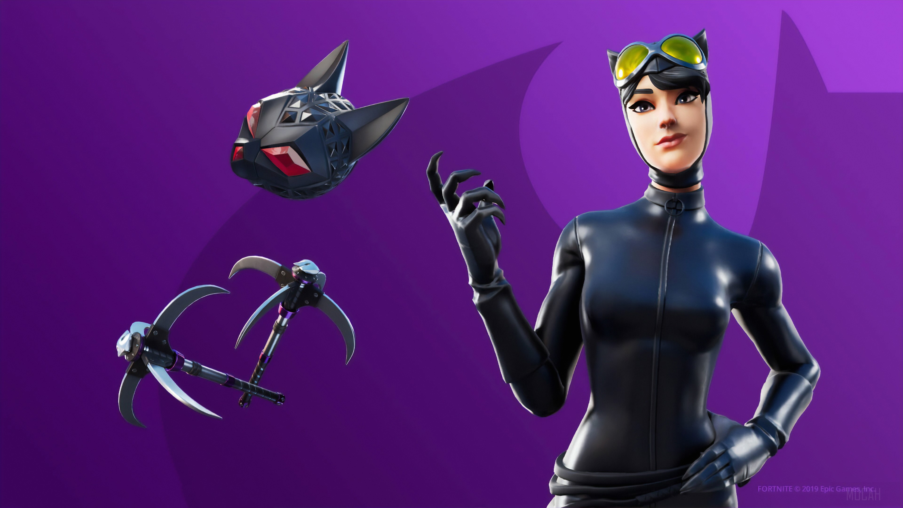 Catwoman from Fortnite 4K HD Wallpaper