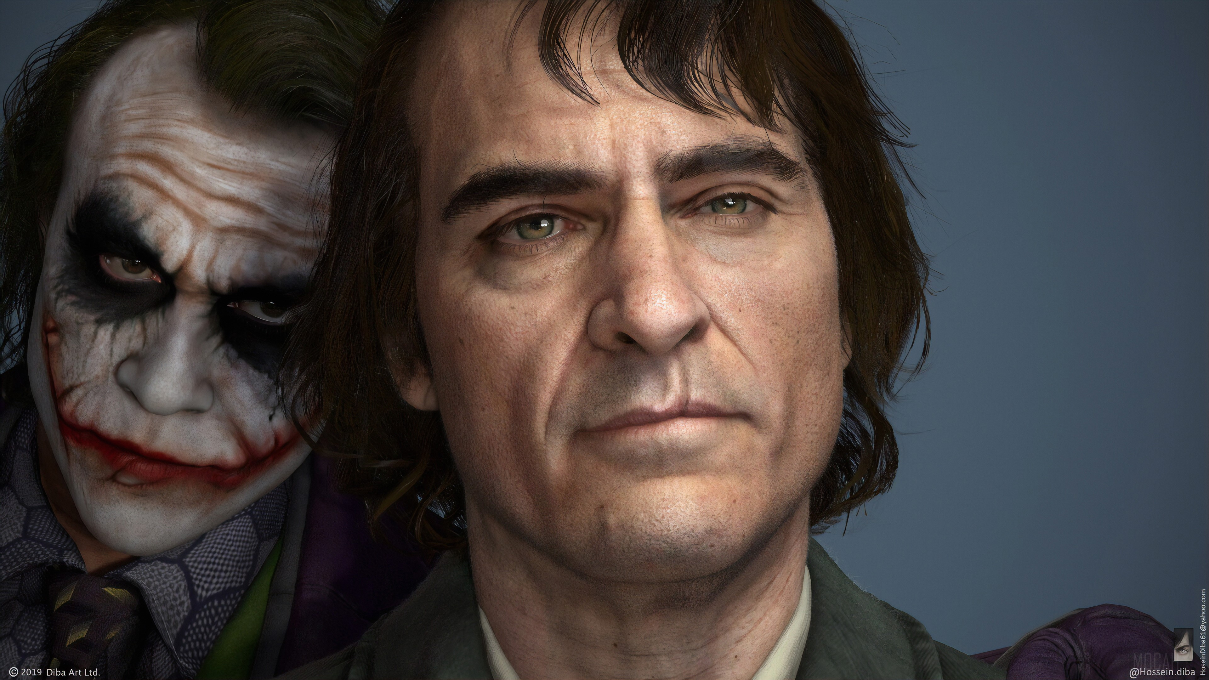 Joker (Joaquin Phoenix) and The Joker (Heath Ledger) 4K HD Wallpaper