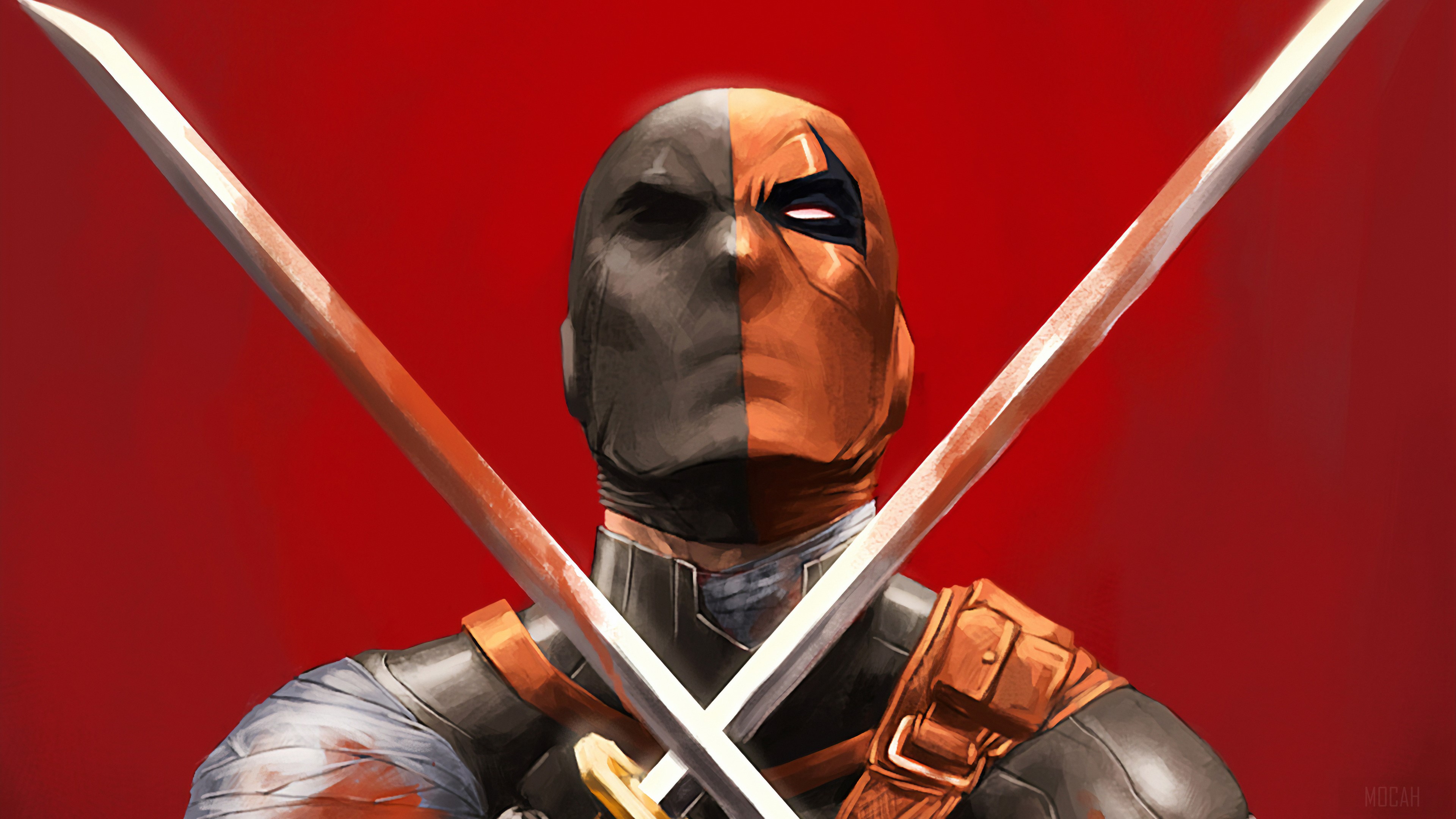 Deathstroke with swords 4K HD Wallpaper