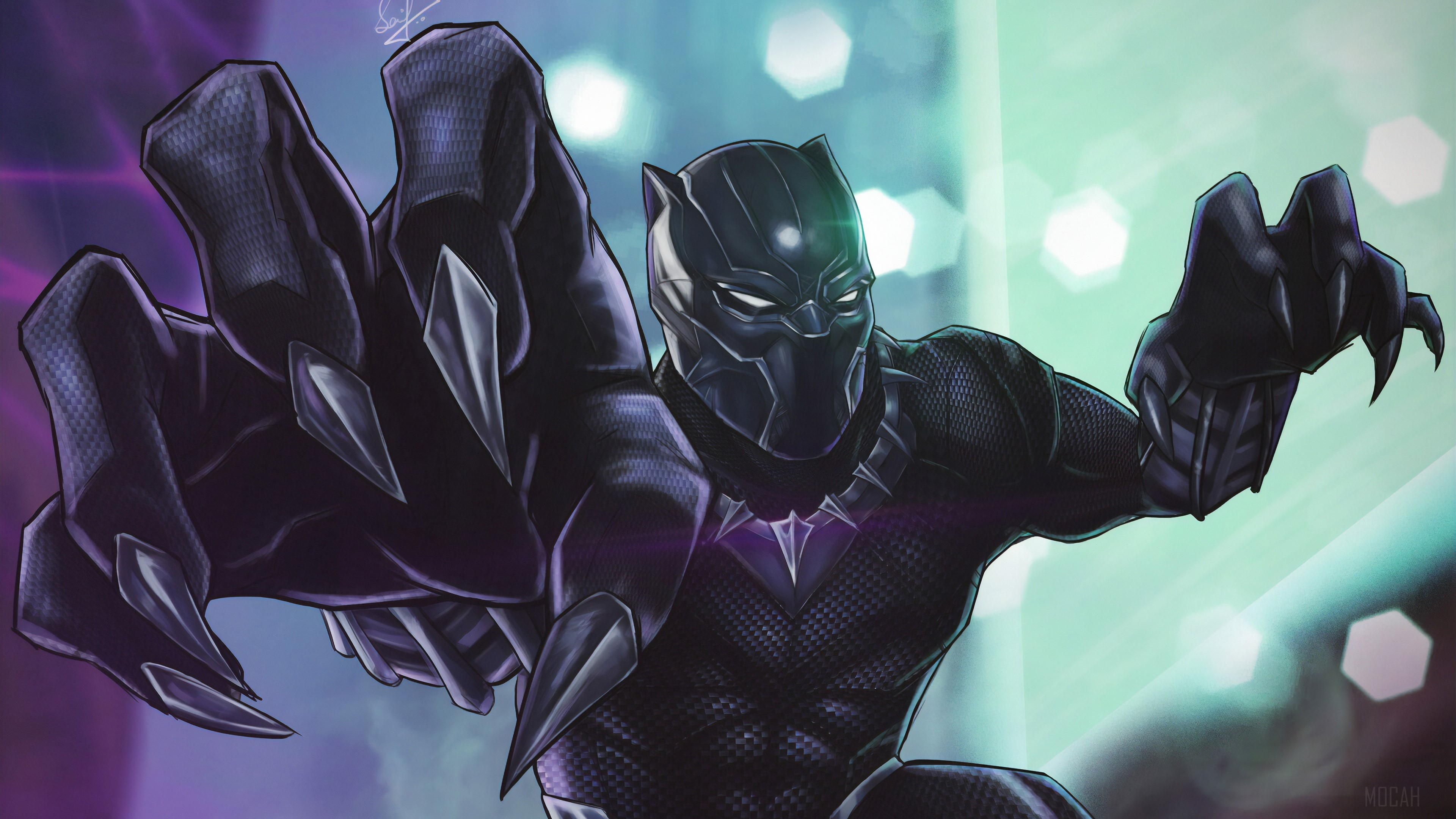 Black Panther 4K Art HD Wallpaper