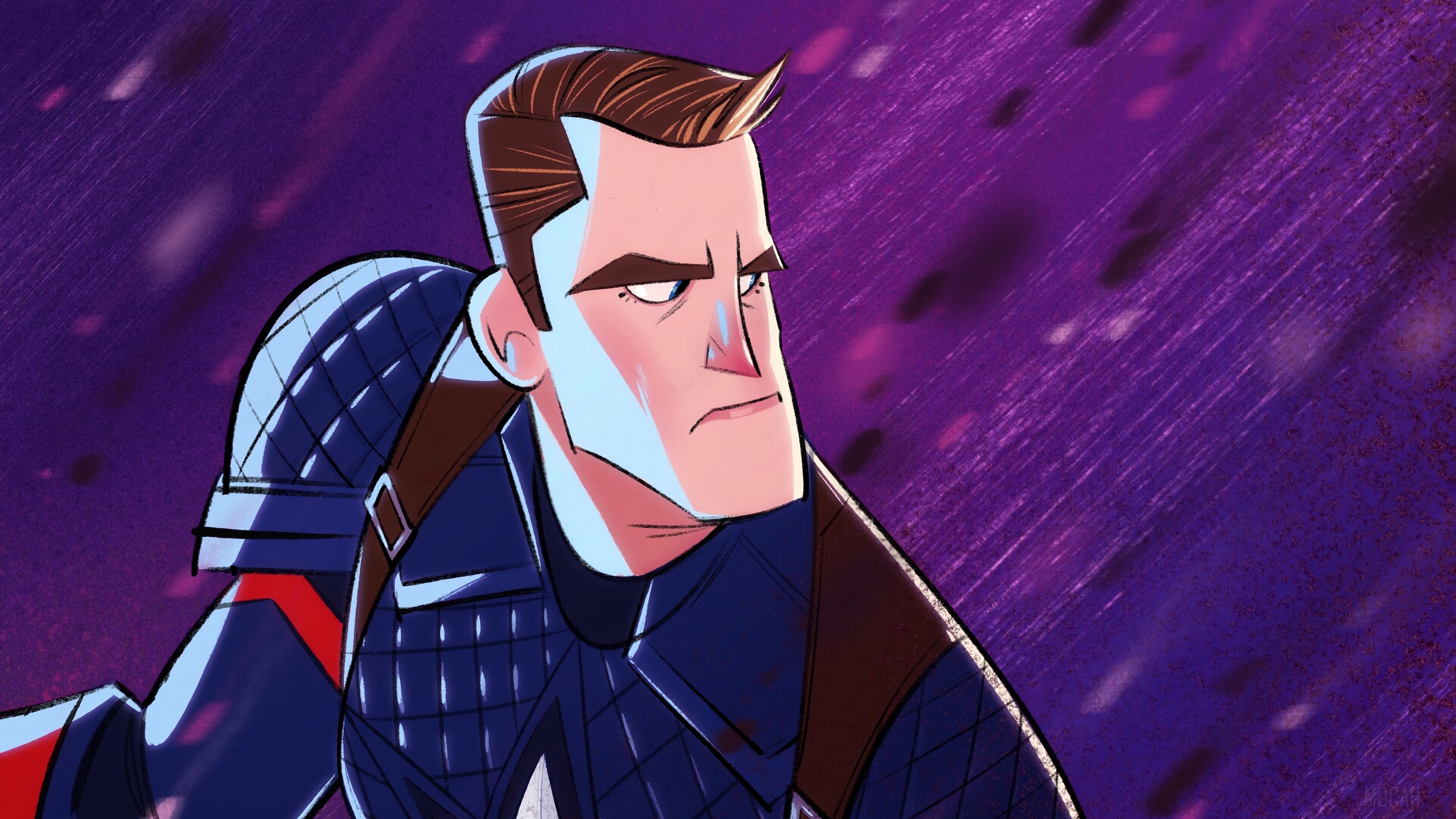Captain America Cartoonic Art HD Wallpaper