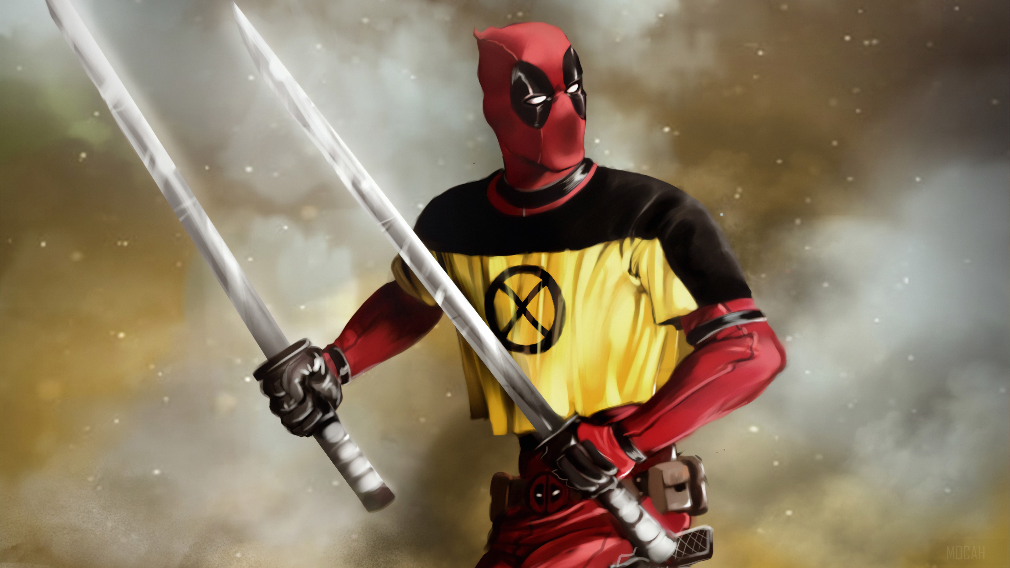 Deadpool with Swords 4K HD Wallpaper