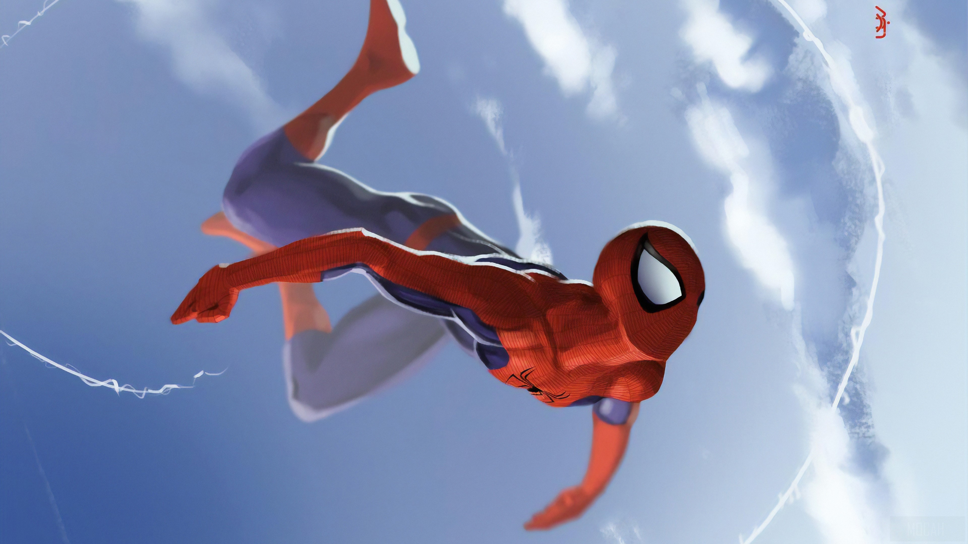 Spiderman Falling HD Wallpaper