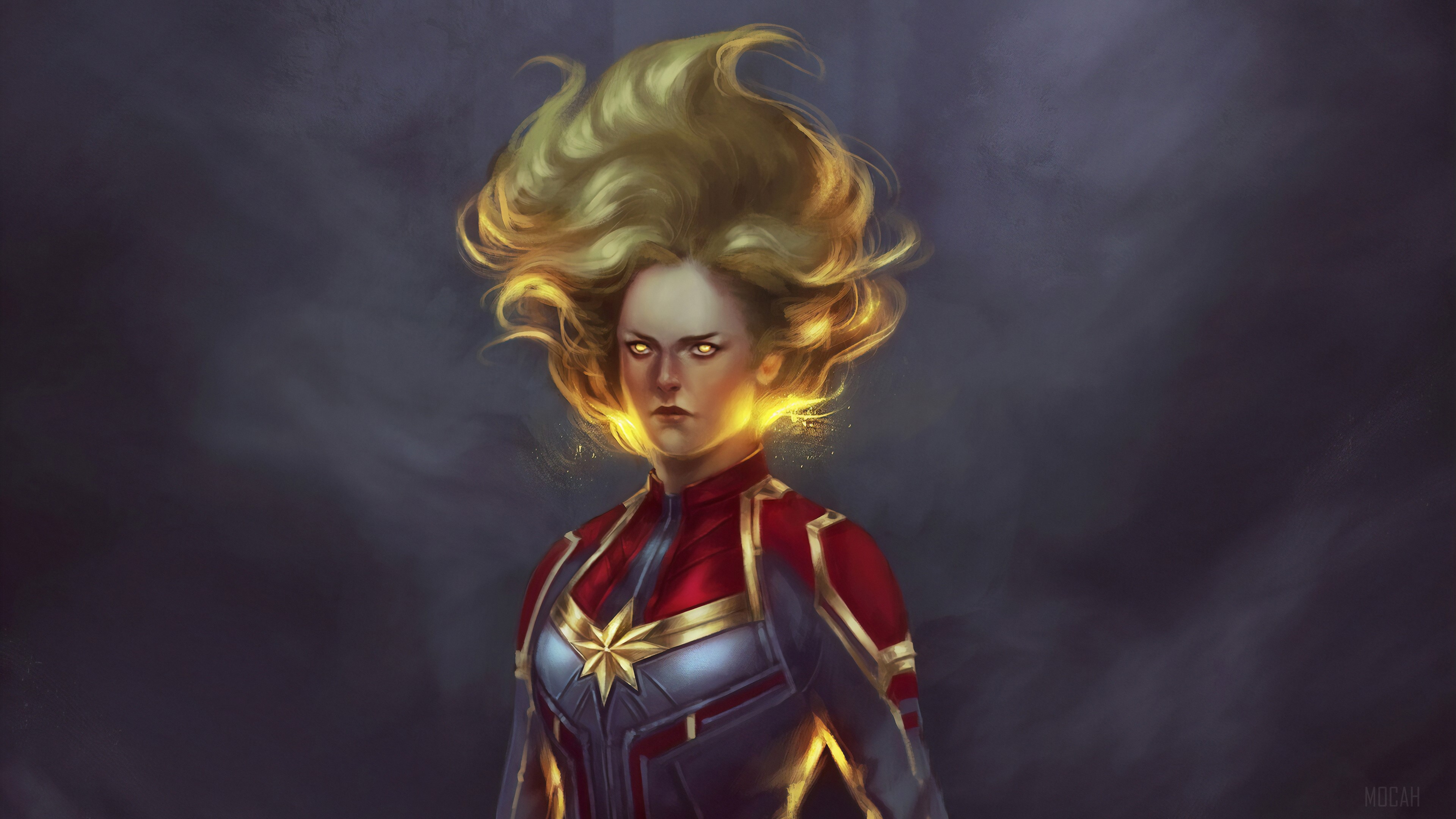 Captain Marvel Newart HD Wallpaper