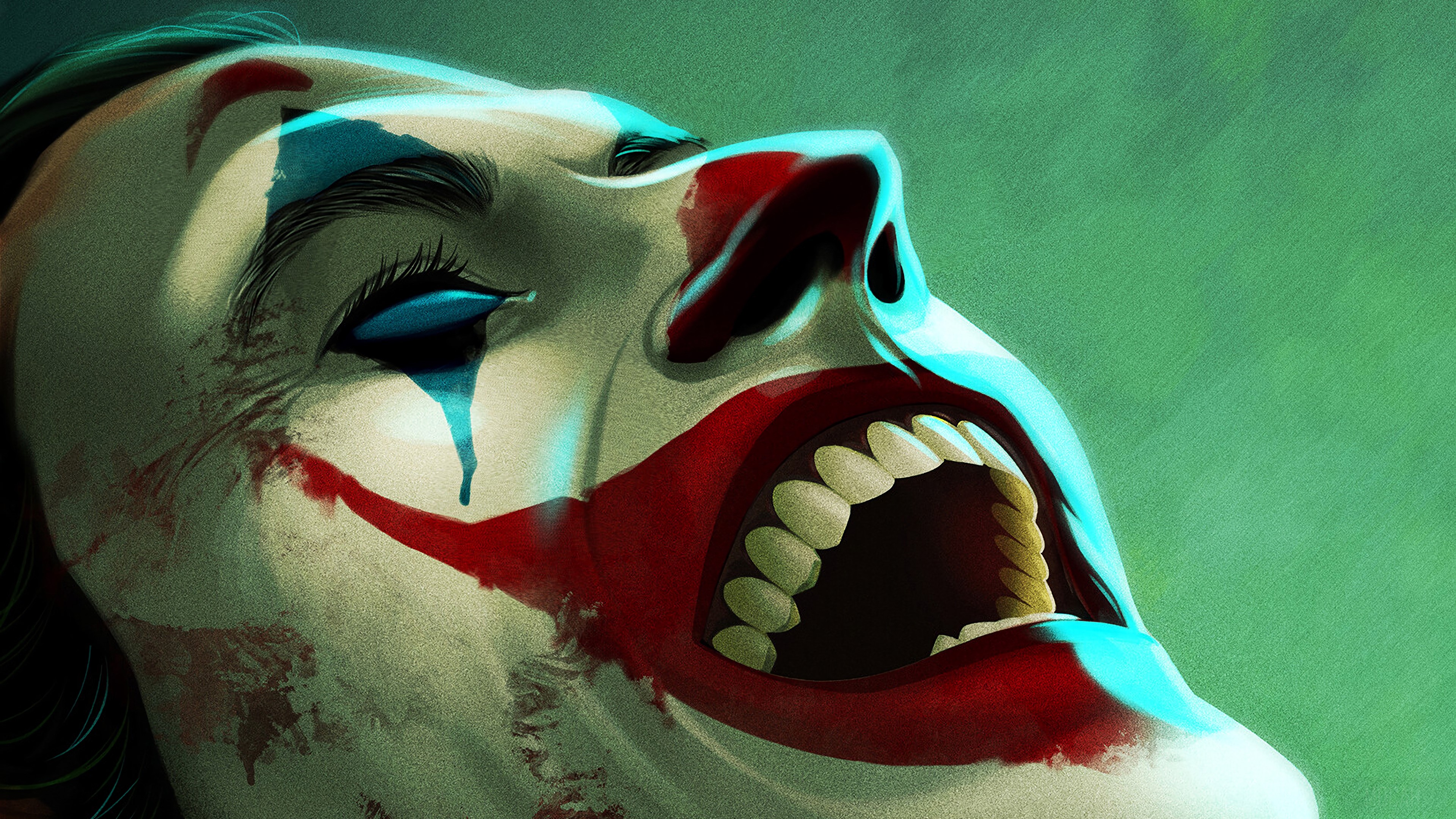 Joker Put On A Happy Face Art 4K HD Wallpaper