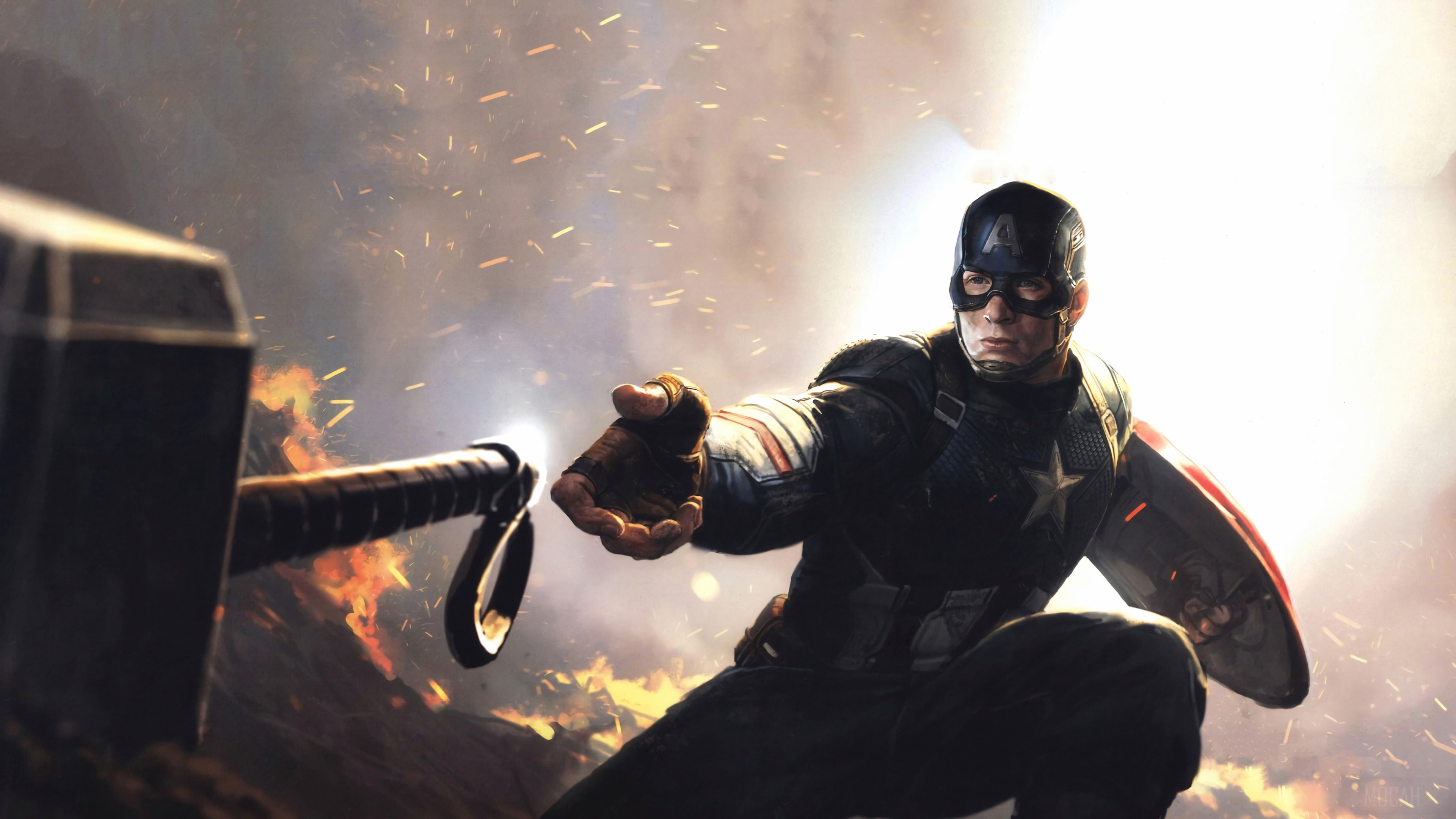 Captain America from Avengers Endgame 4K HD Wallpaper