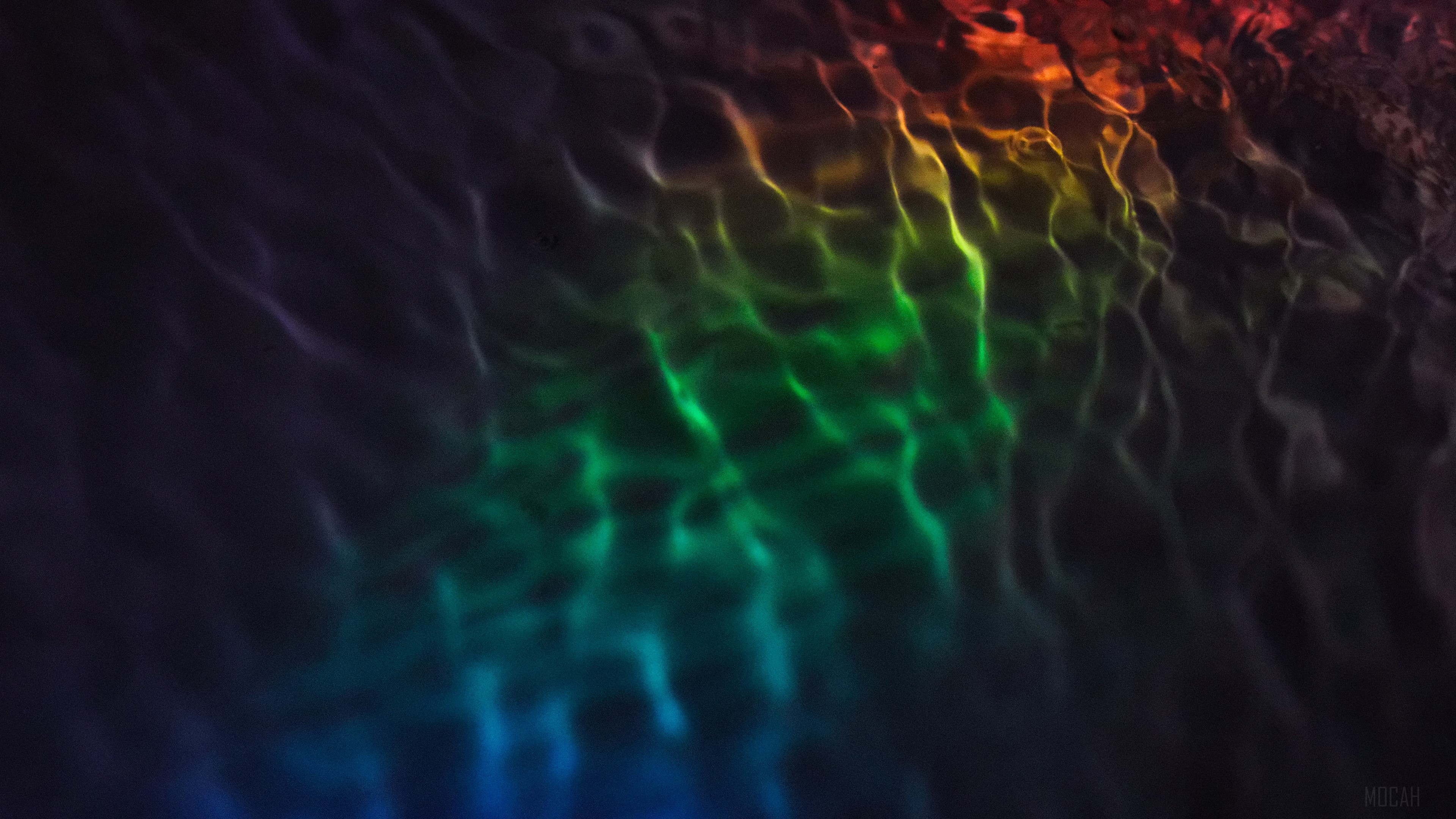 Abstract Rainbow Light Refraction on Water Surface 4K HD Wallpaper