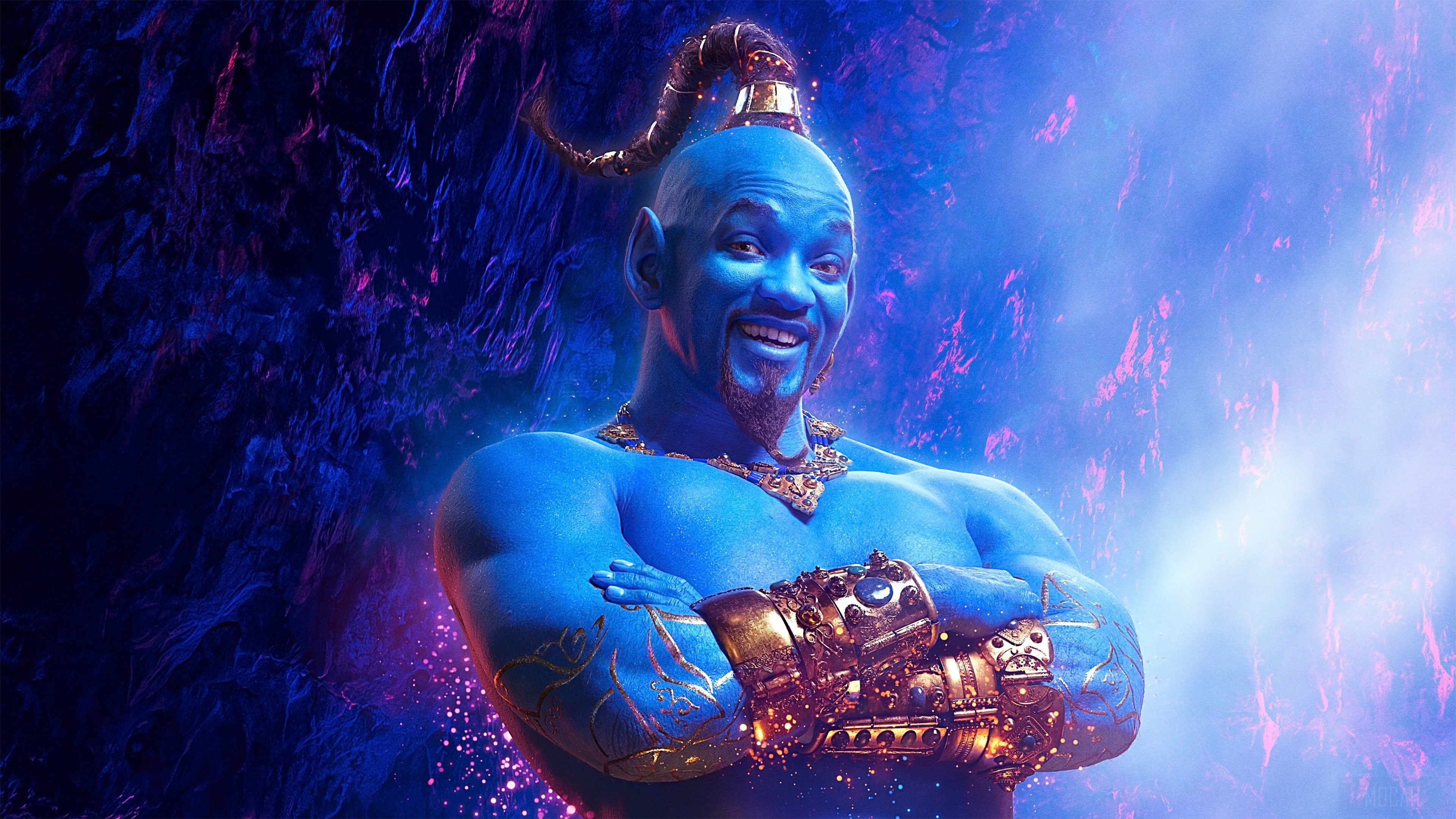 Genie from Aladdin Will Smith 4K HD Wallpaper