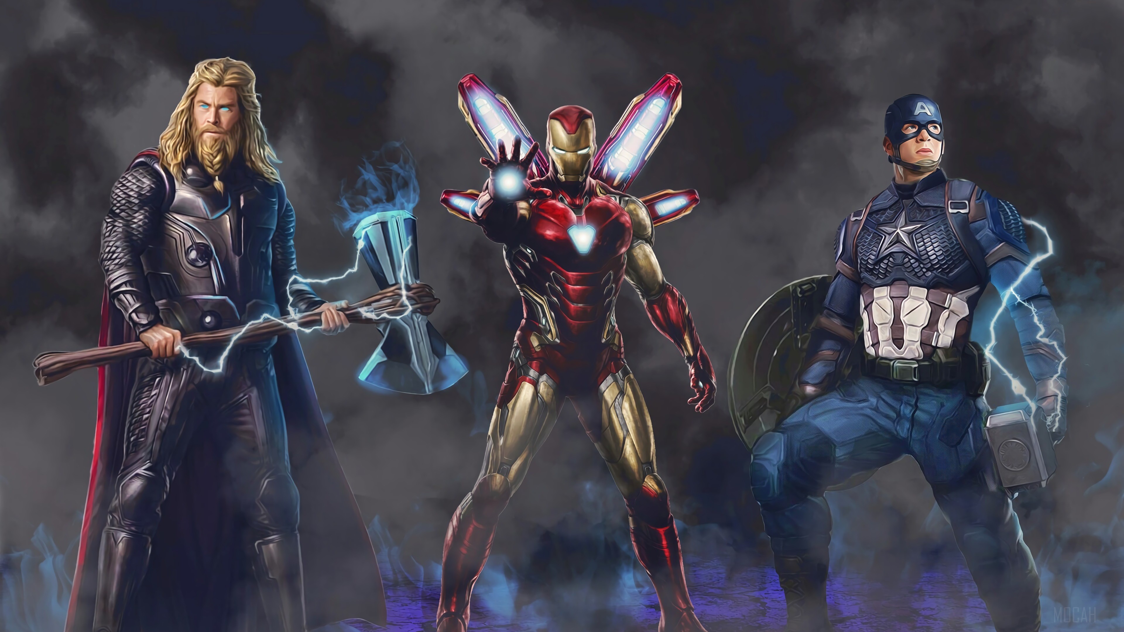 The Trinity from Avengers: Endgame 4K HD Wallpaper