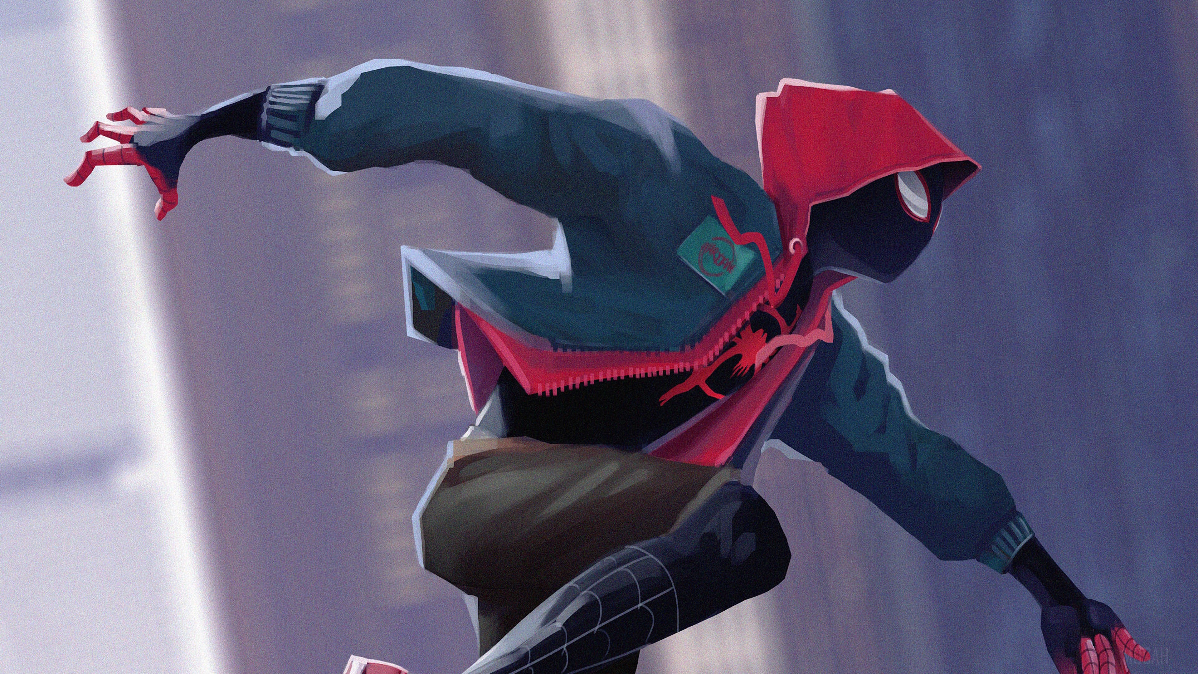 Miles Morales from Spider-Verse 4K HD Wallpaper
