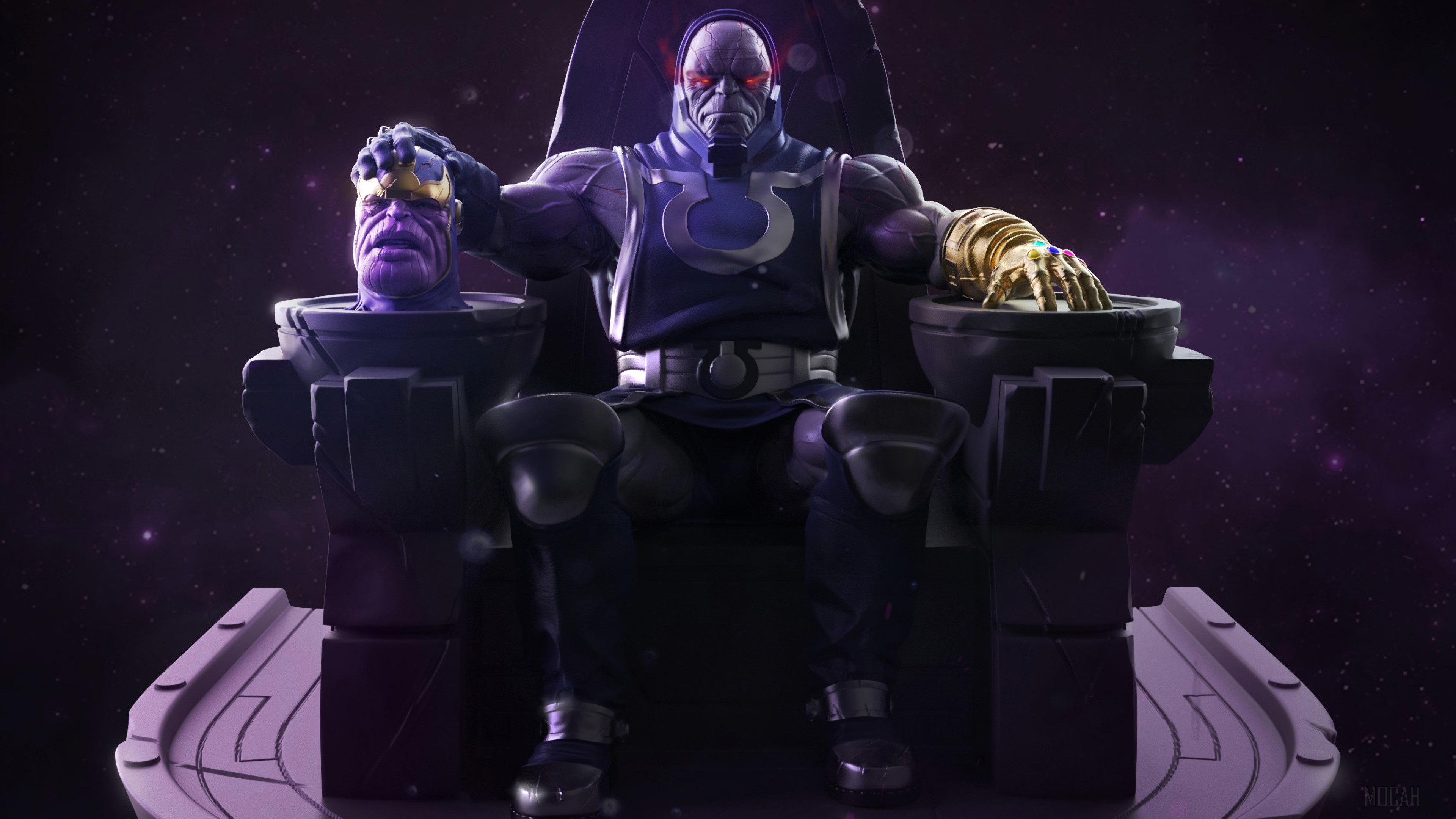 Darkseid and Thanos from DC and Marvel 4K HD Wallpaper