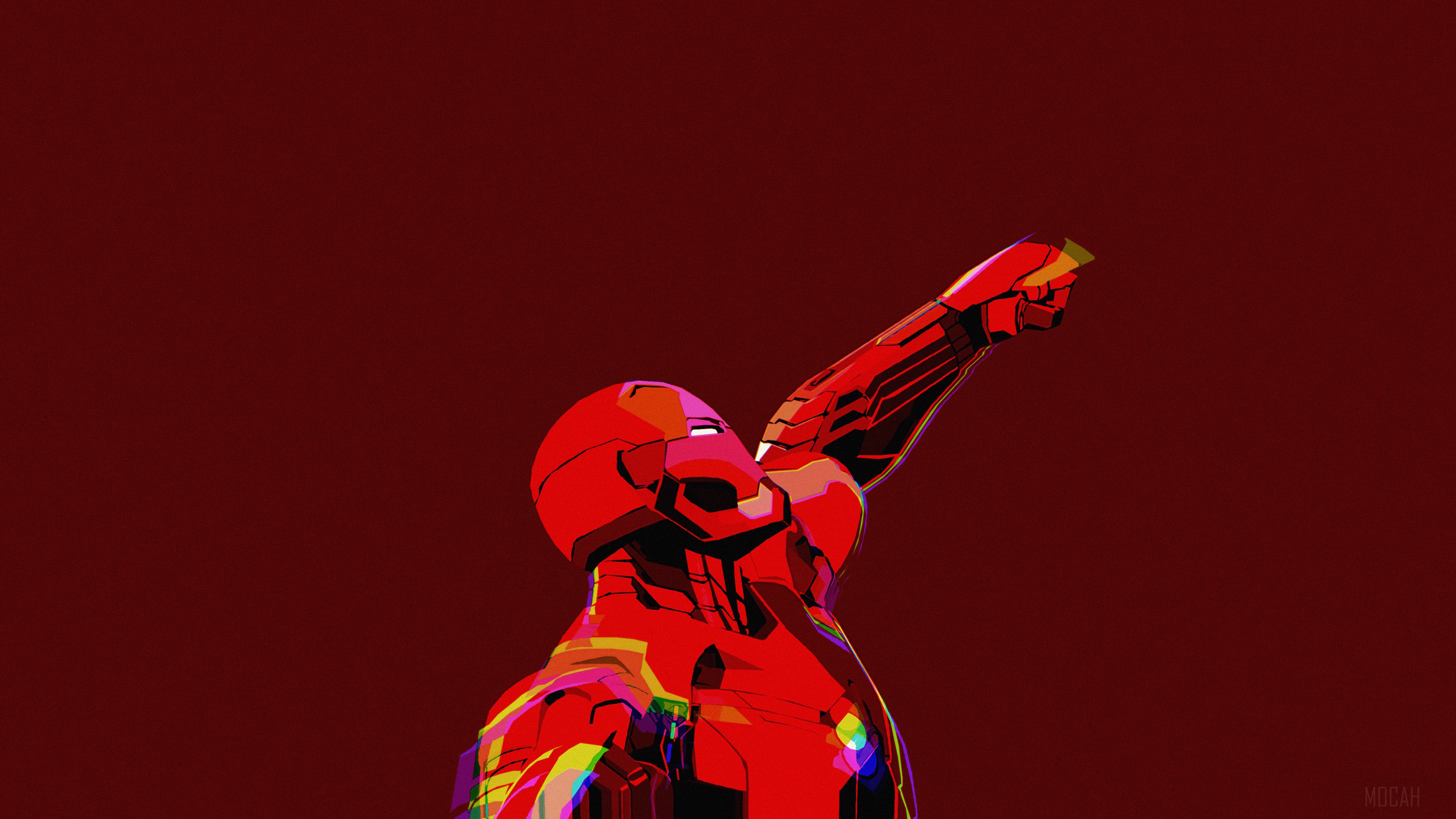 Iron Man Minimal Art 4K HD Wallpaper