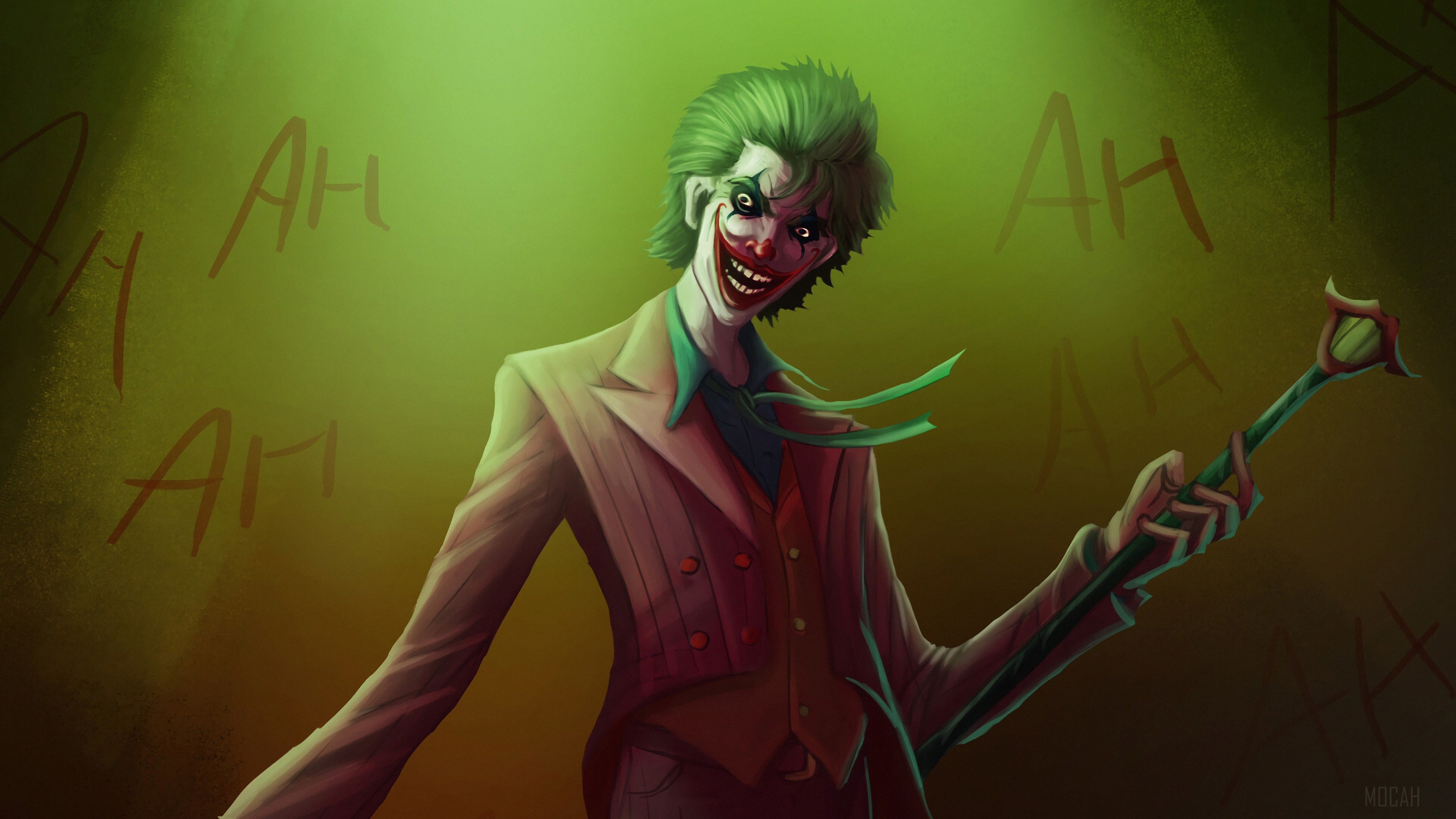 Joker from Batman with a cane, 4K HD Wallpaper