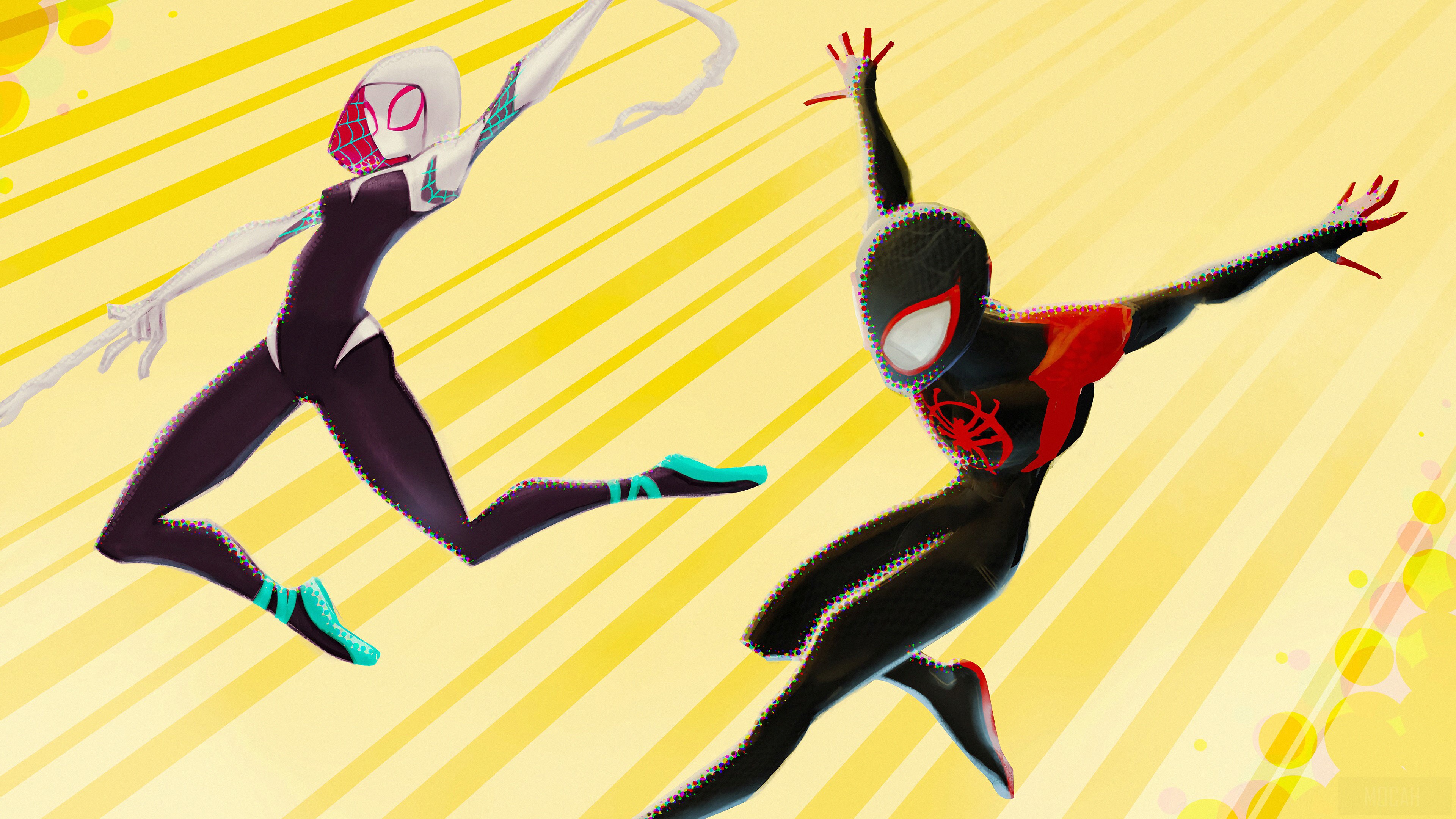 Gwen Stacy and Miles Morales from Spider-Verse 4K HD Wallpaper