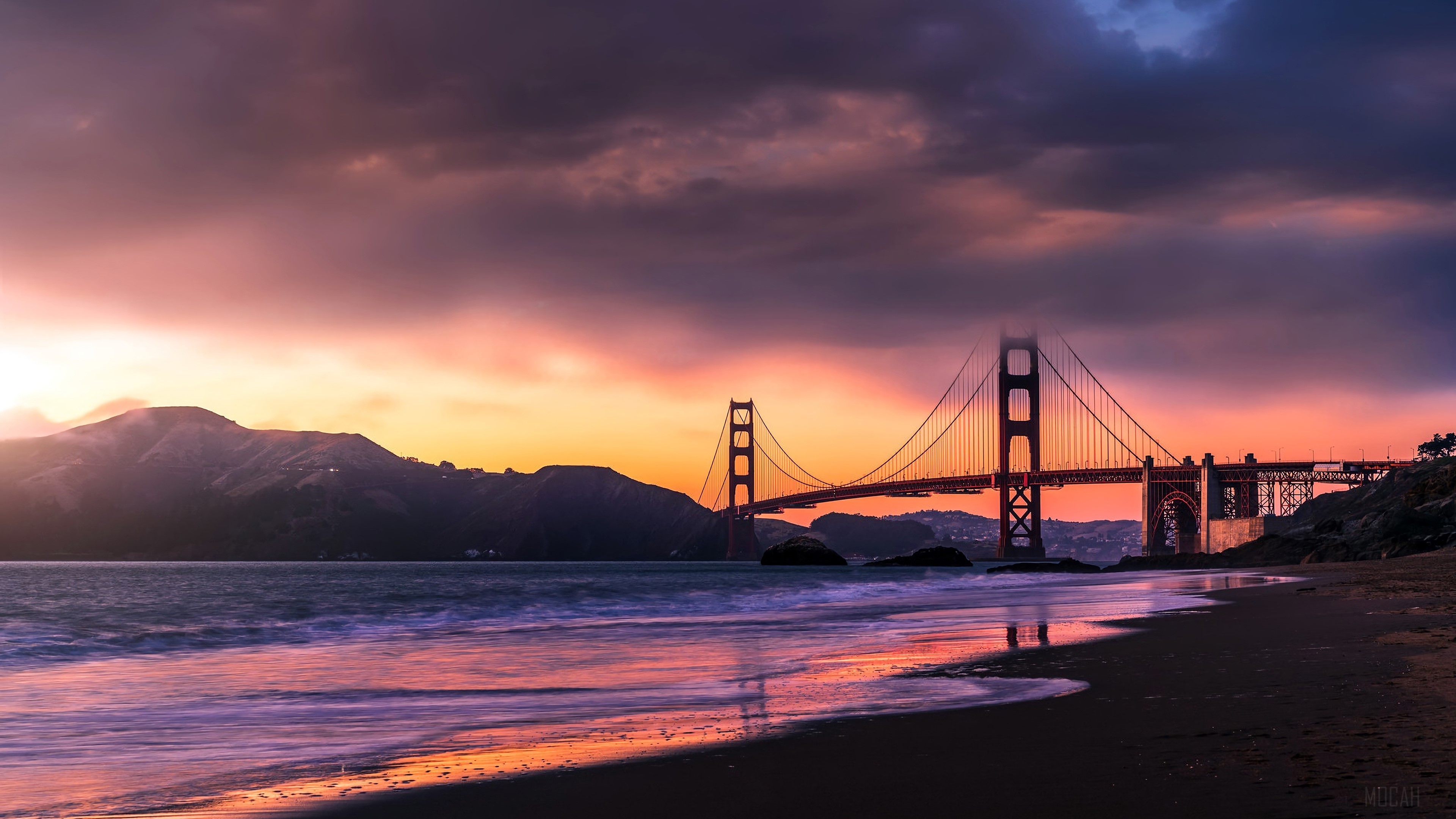 Golden Gate Bridge at Sunset HD Wallpaper