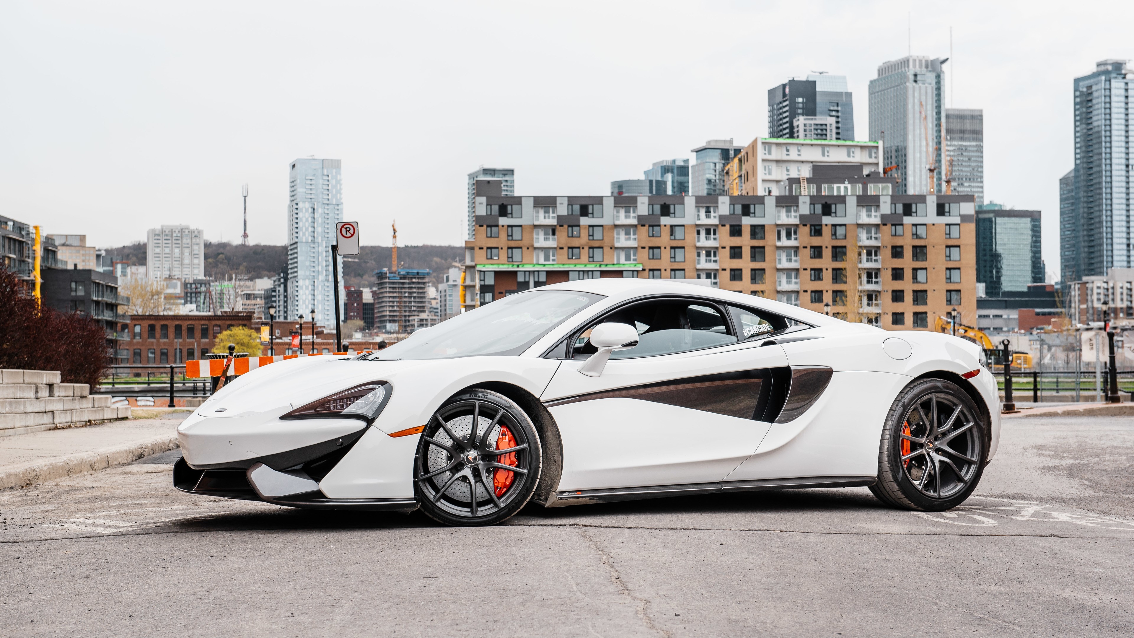 White McLaren 600LT Spider 2019 4K HD Wallpaper