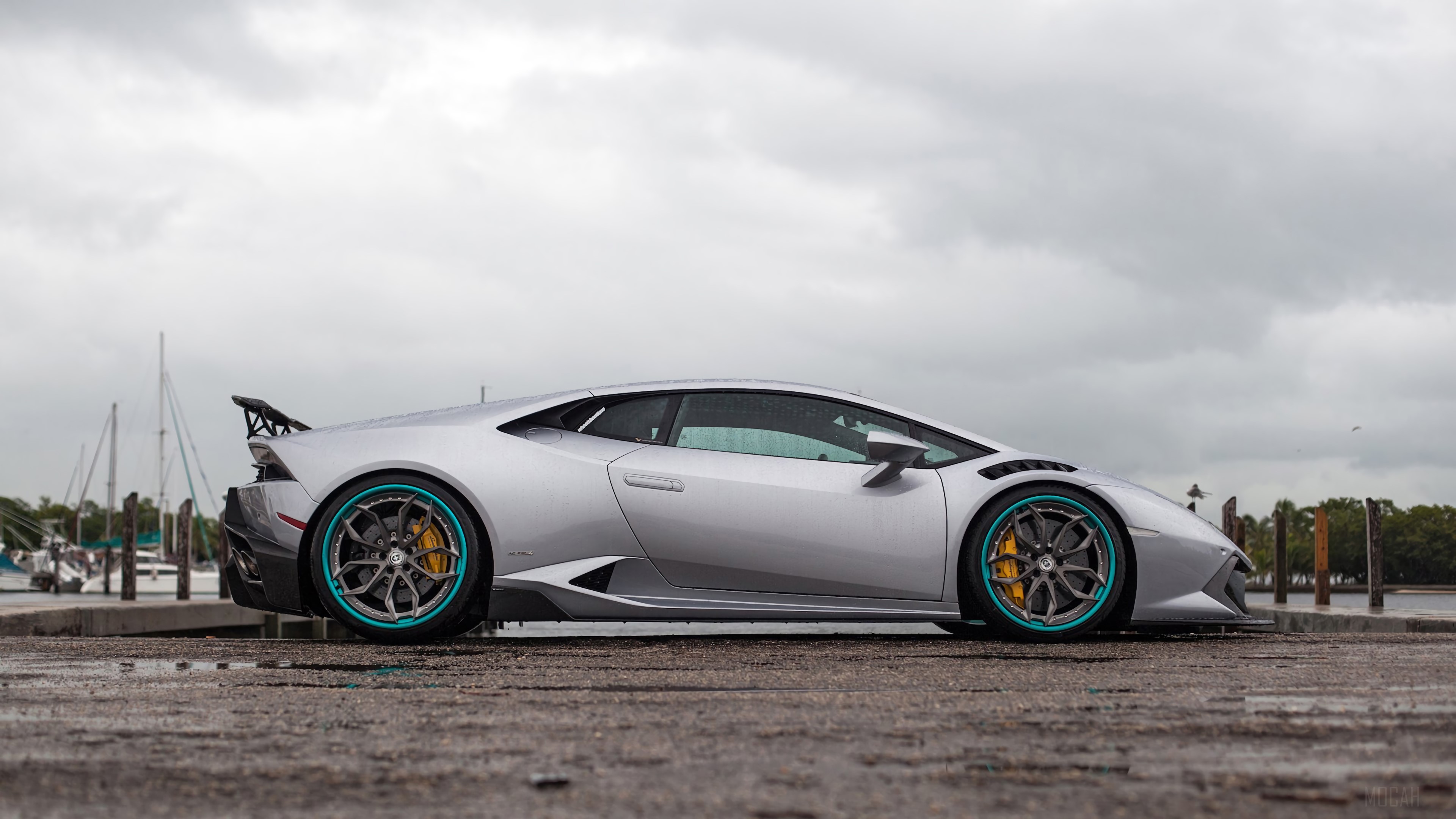 Grey Lamborghini Huracan 2019 4K HD Wallpaper