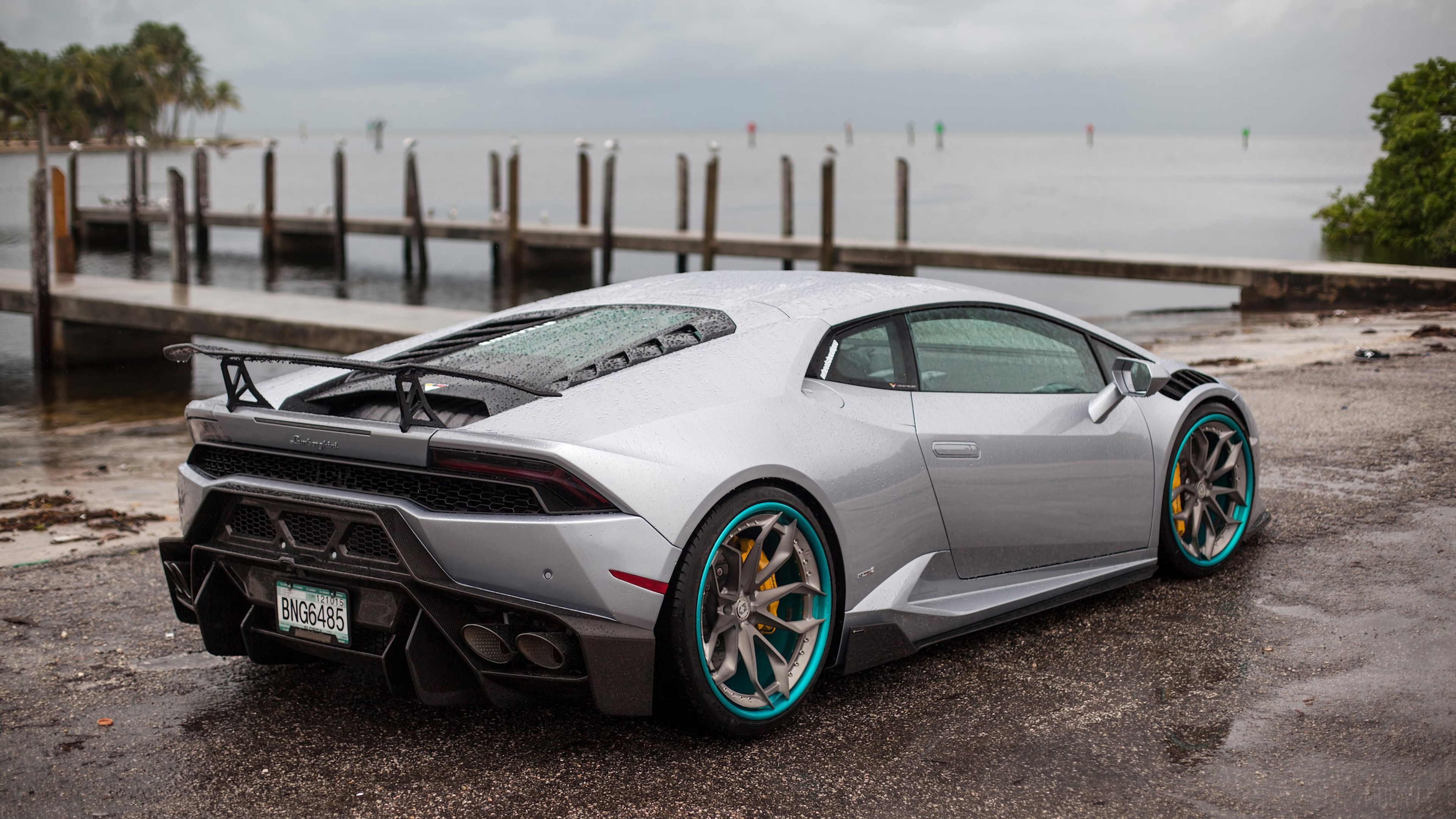 Grey Lamborghini Huracan 2019 4K HD Wallpaper