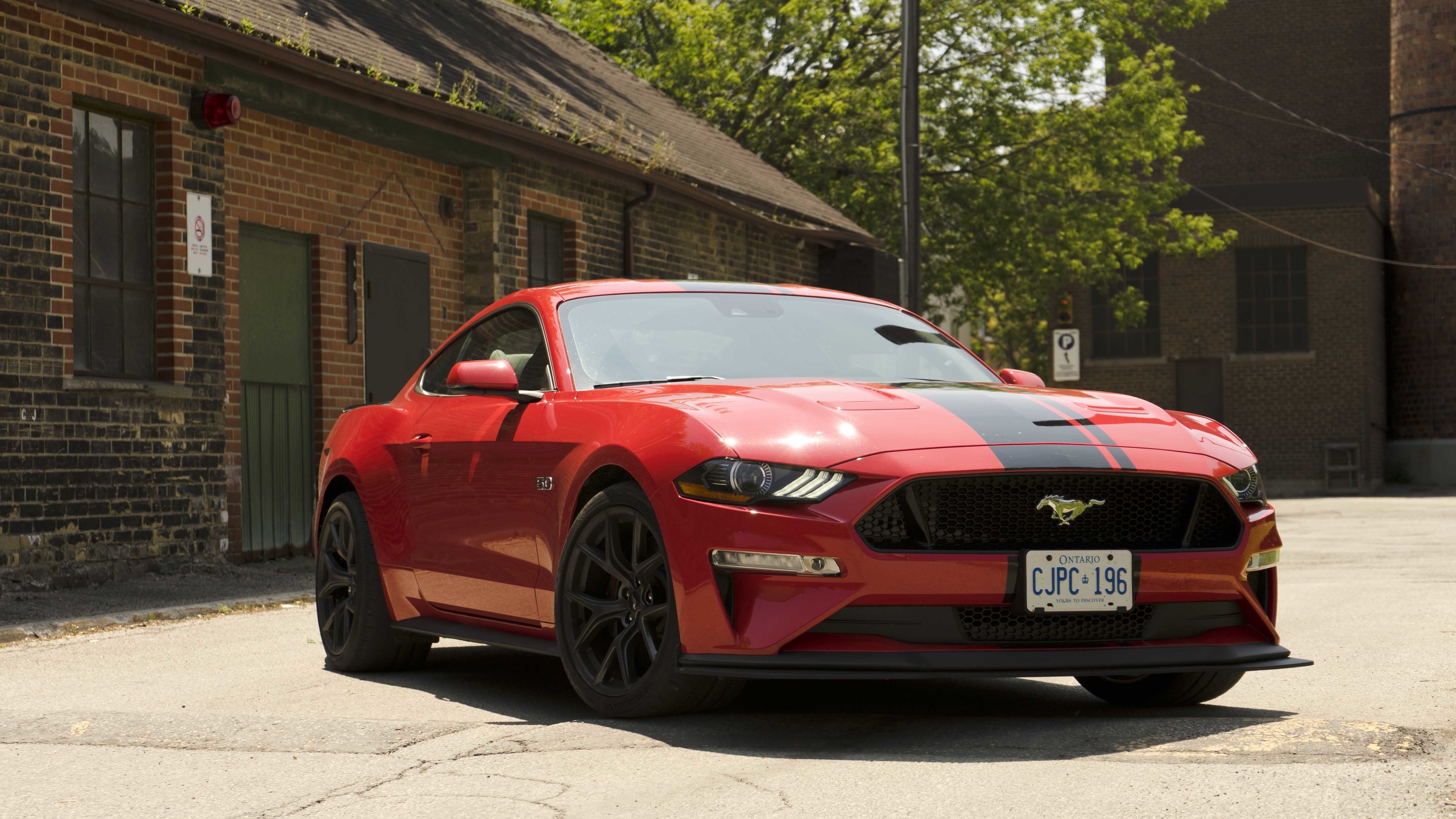 Red 2019 Ford Mustang GT Premium 4K HD Wallpaper