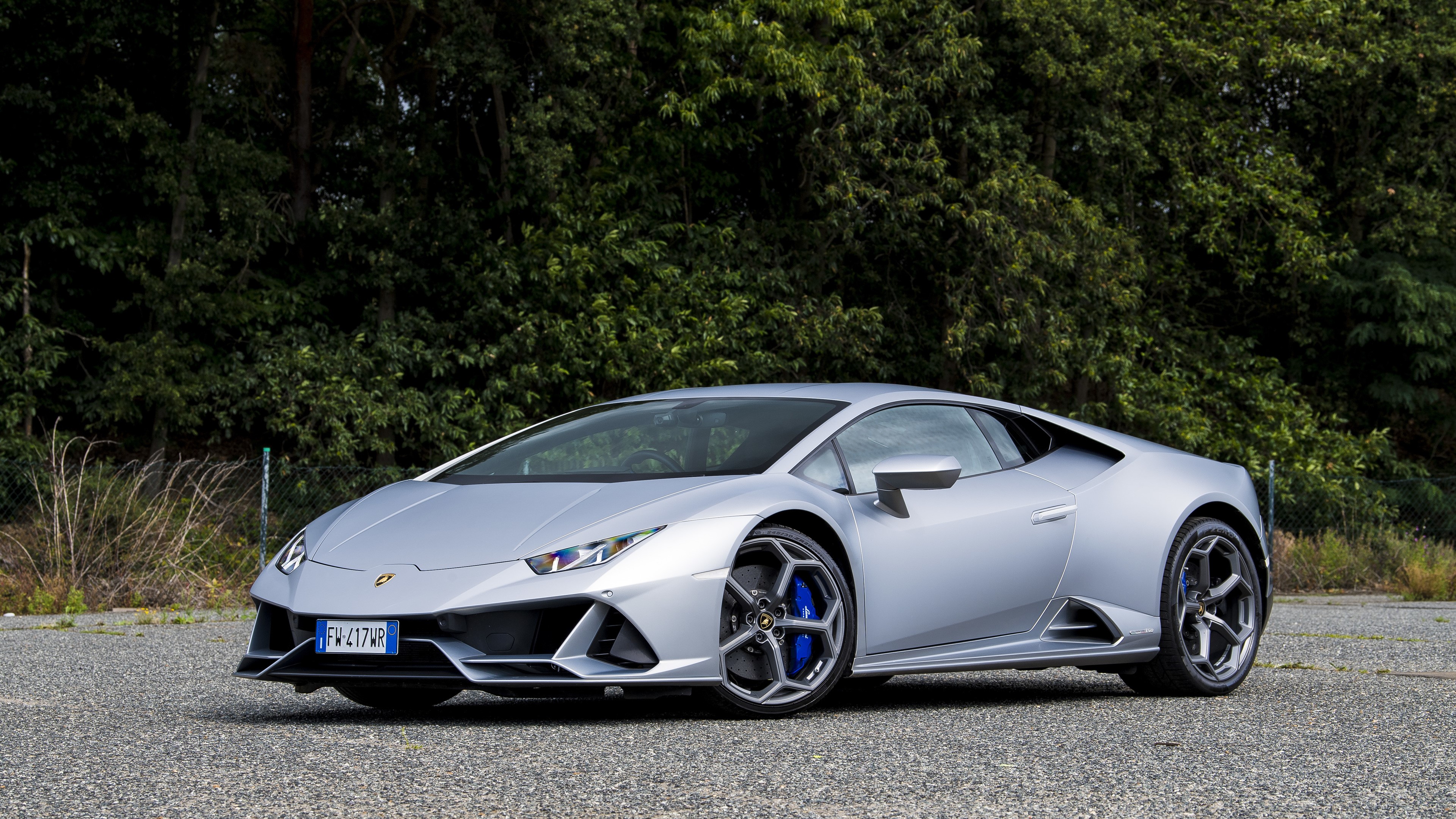 Silver Lamborghini Huracan EVO 4K HD Wallpaper