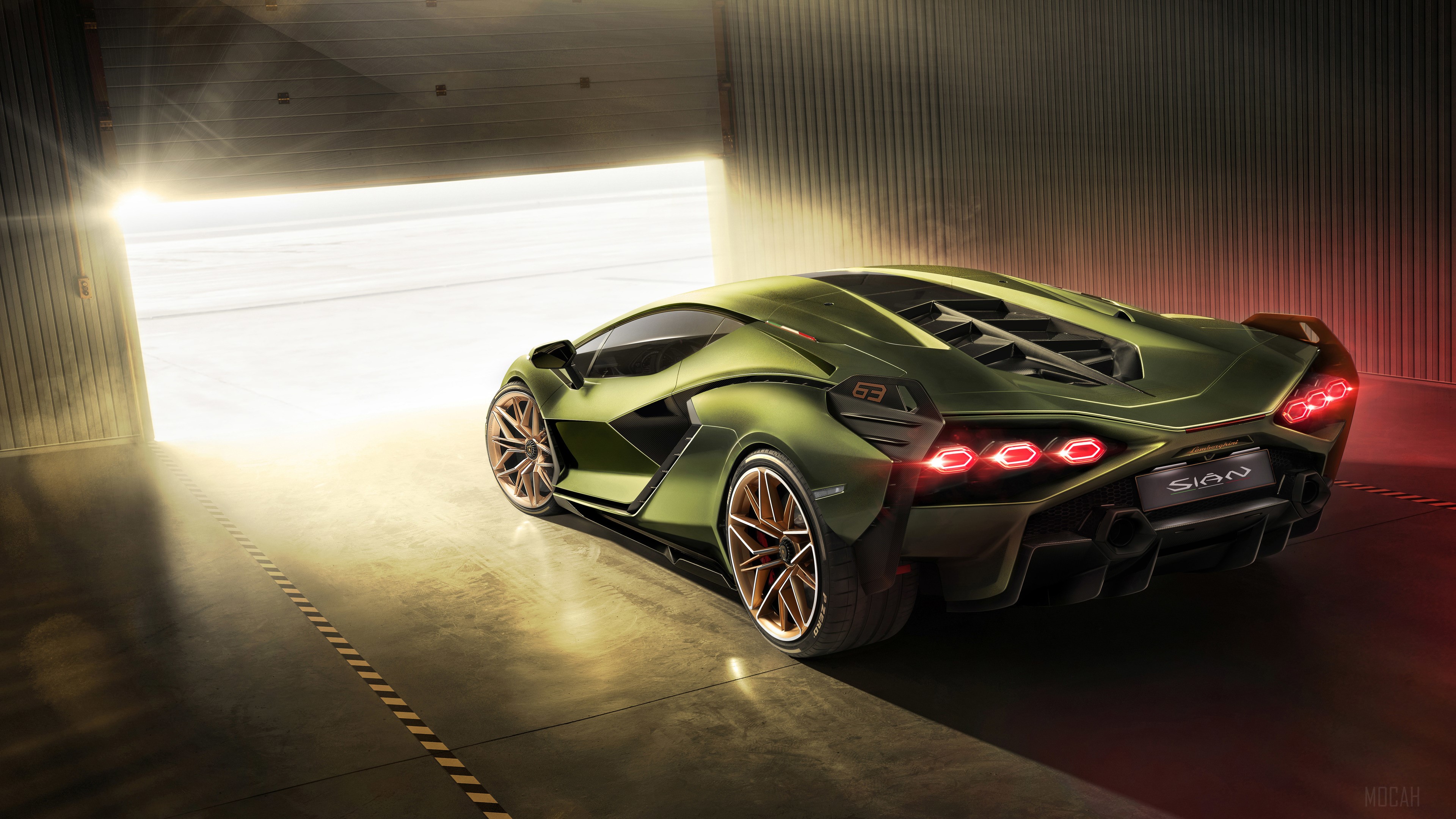 Lamborghini Sian 2019 Rear HD Wallpaper