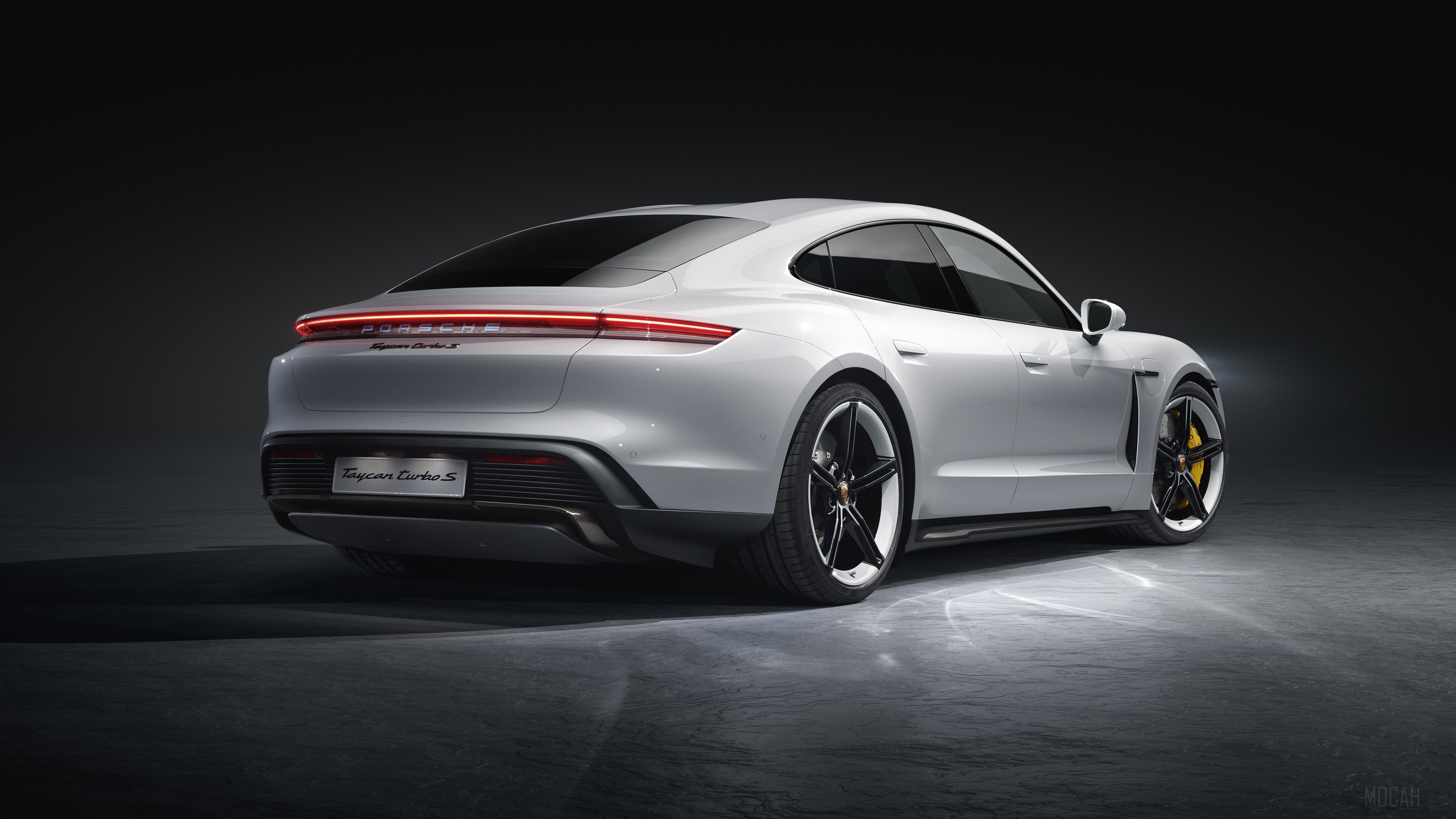 Porsche Taycan Turbo S 2019 Rear HD Wallpaper