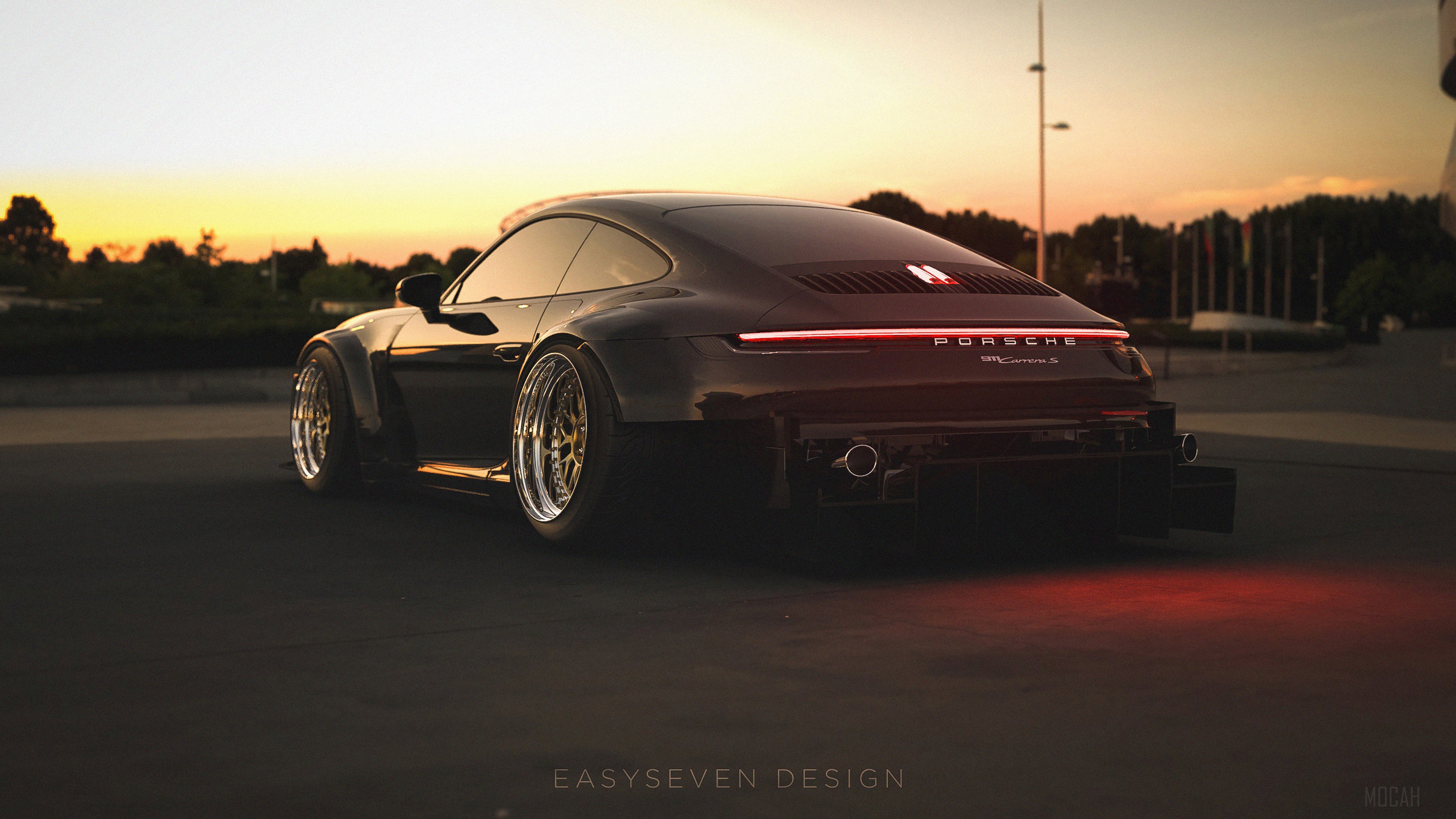Black Porsche 911 992 Carrera S 4K HD Wallpaper
