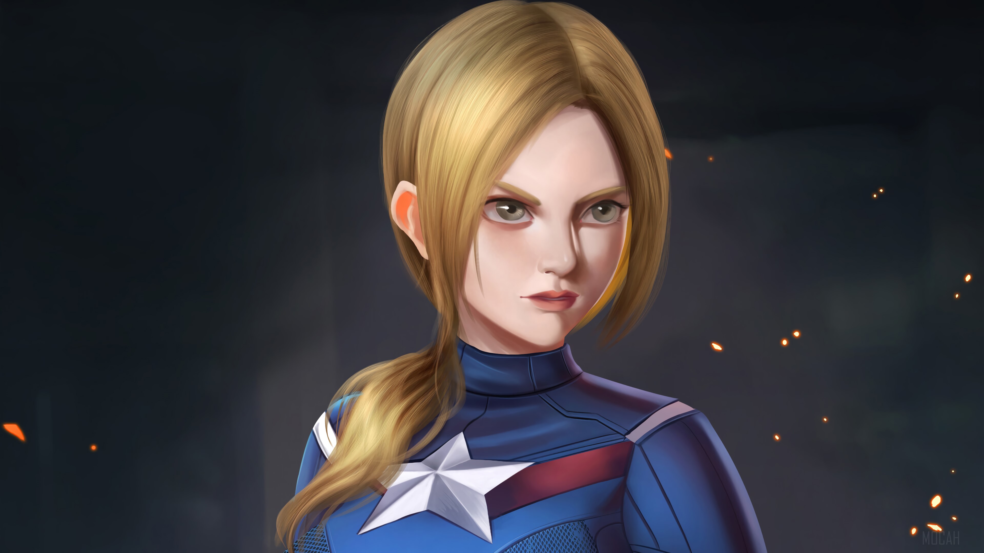 Lady Captain America HD Wallpaper