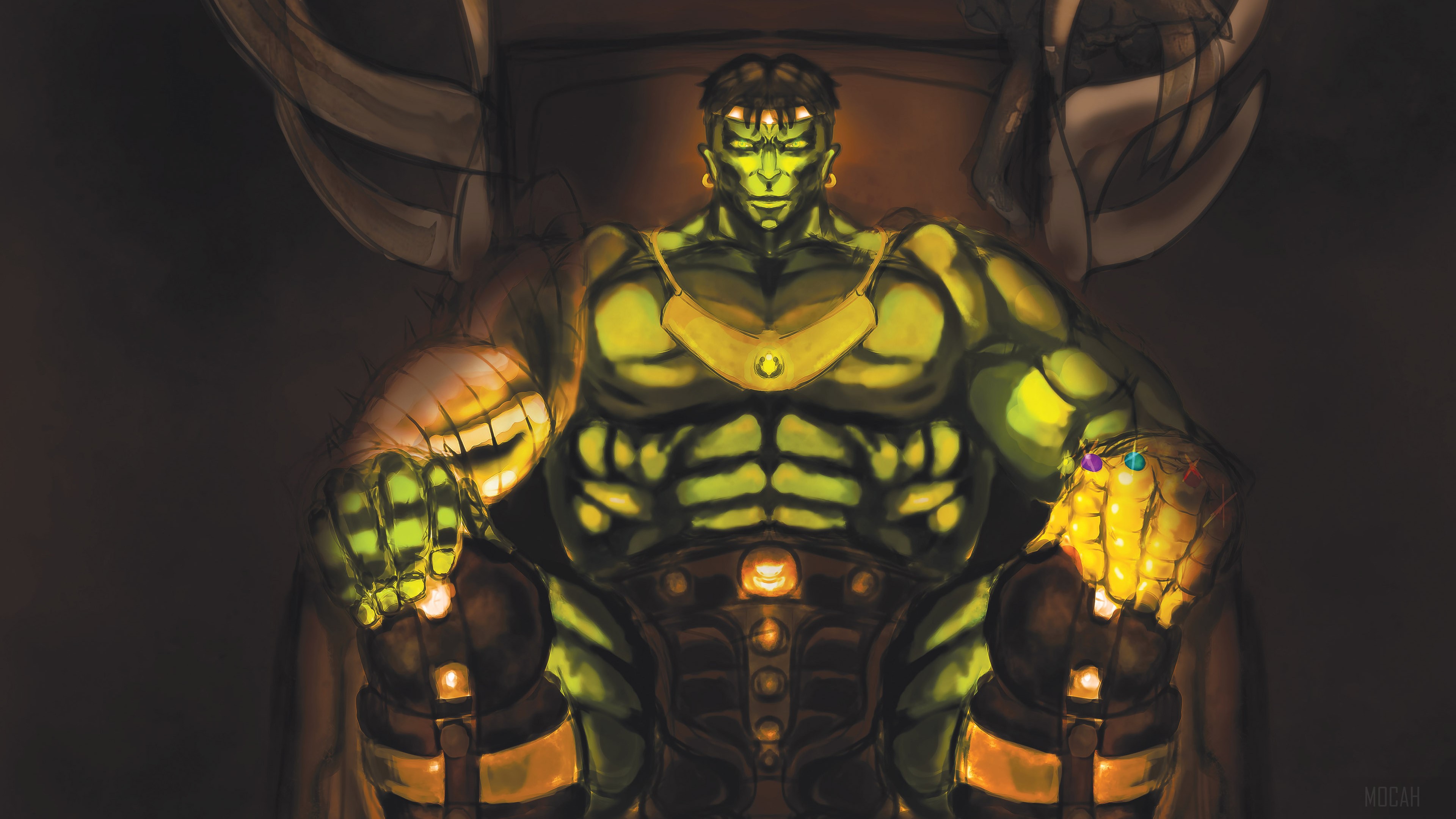 Hulk With Infinity Gauntlet HD Wallpaper