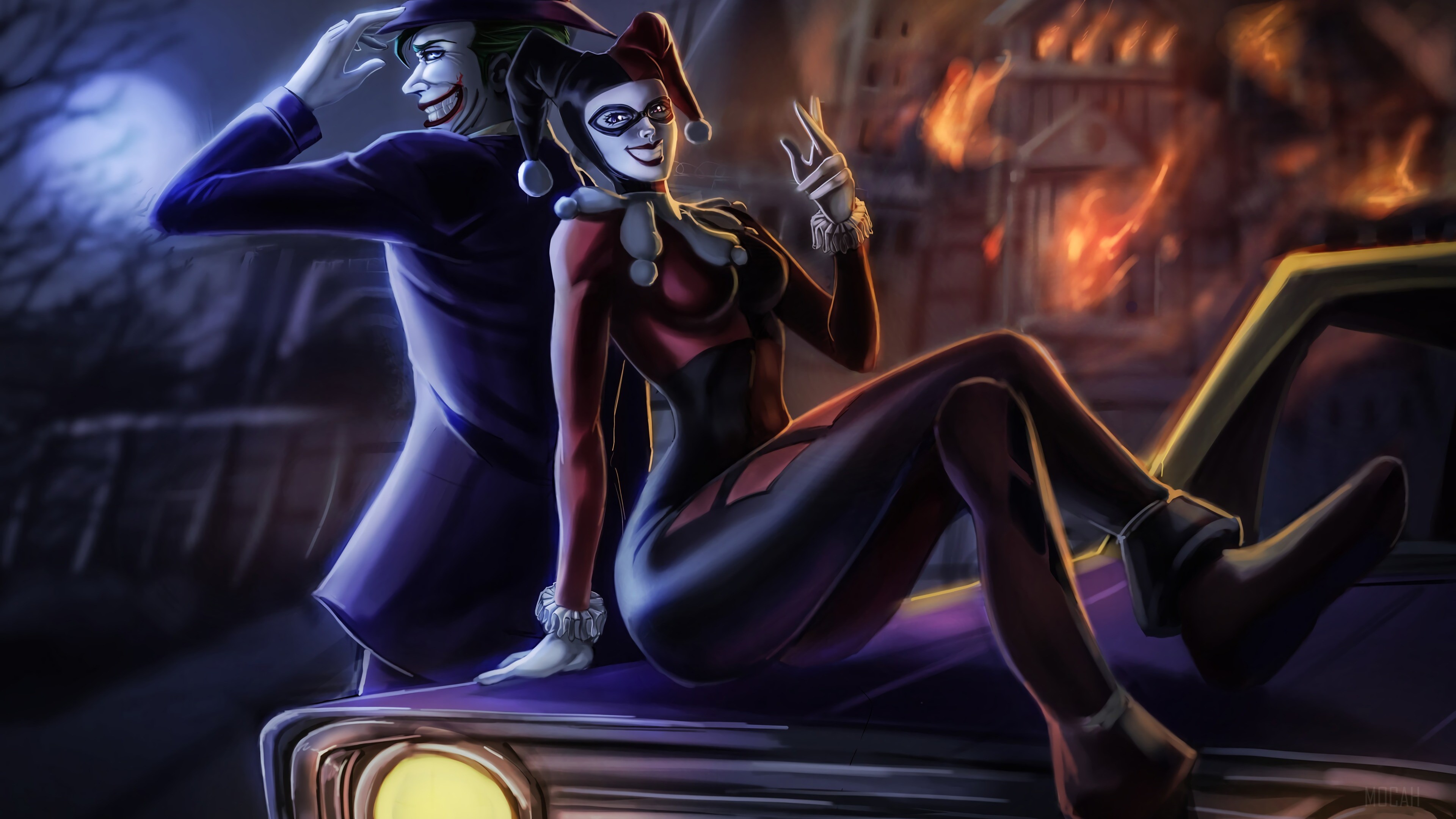 Joker and Harley Quinn 4K HD Wallpaper