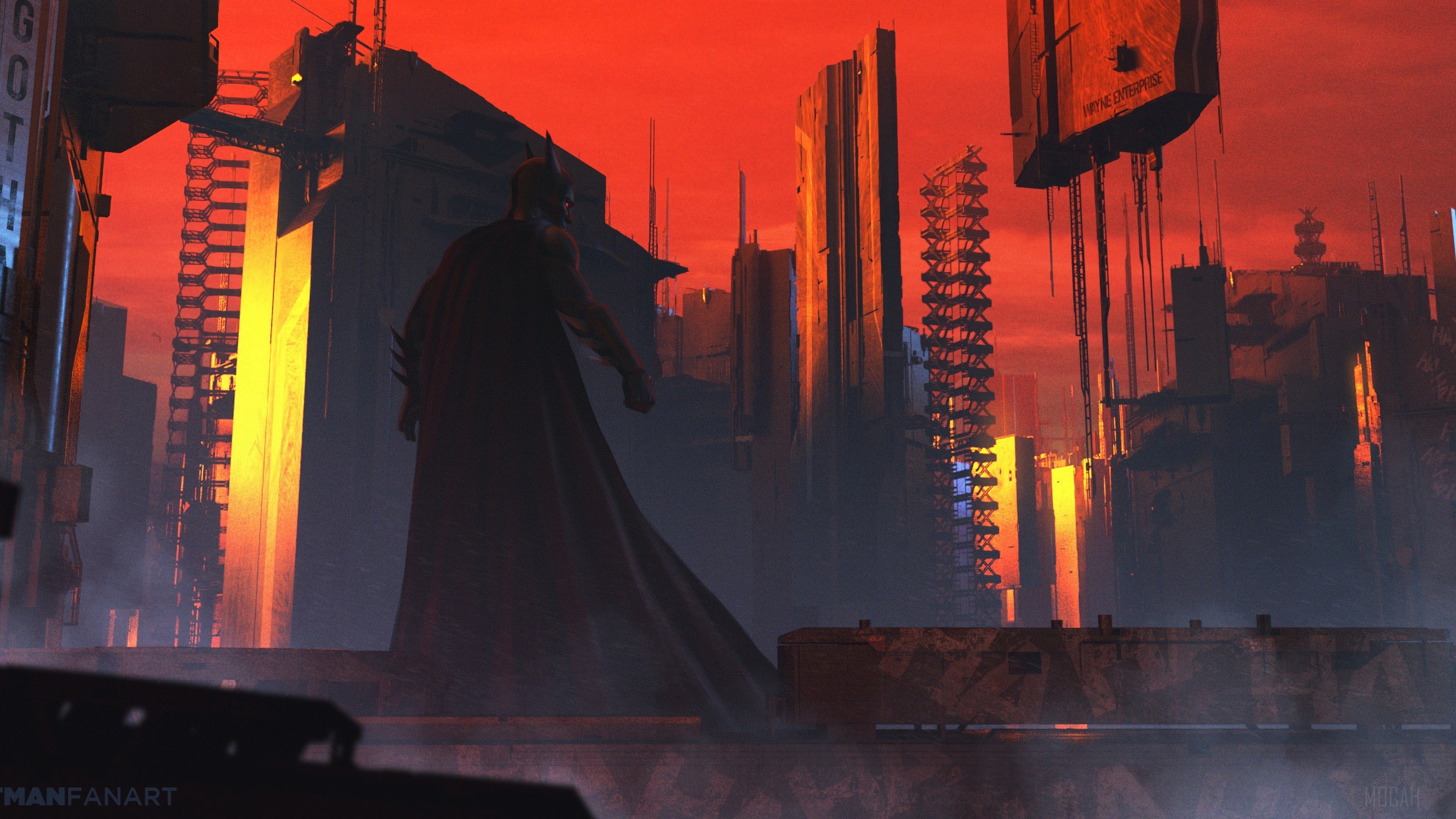Batman in Gotham City 4K HD Wallpaper