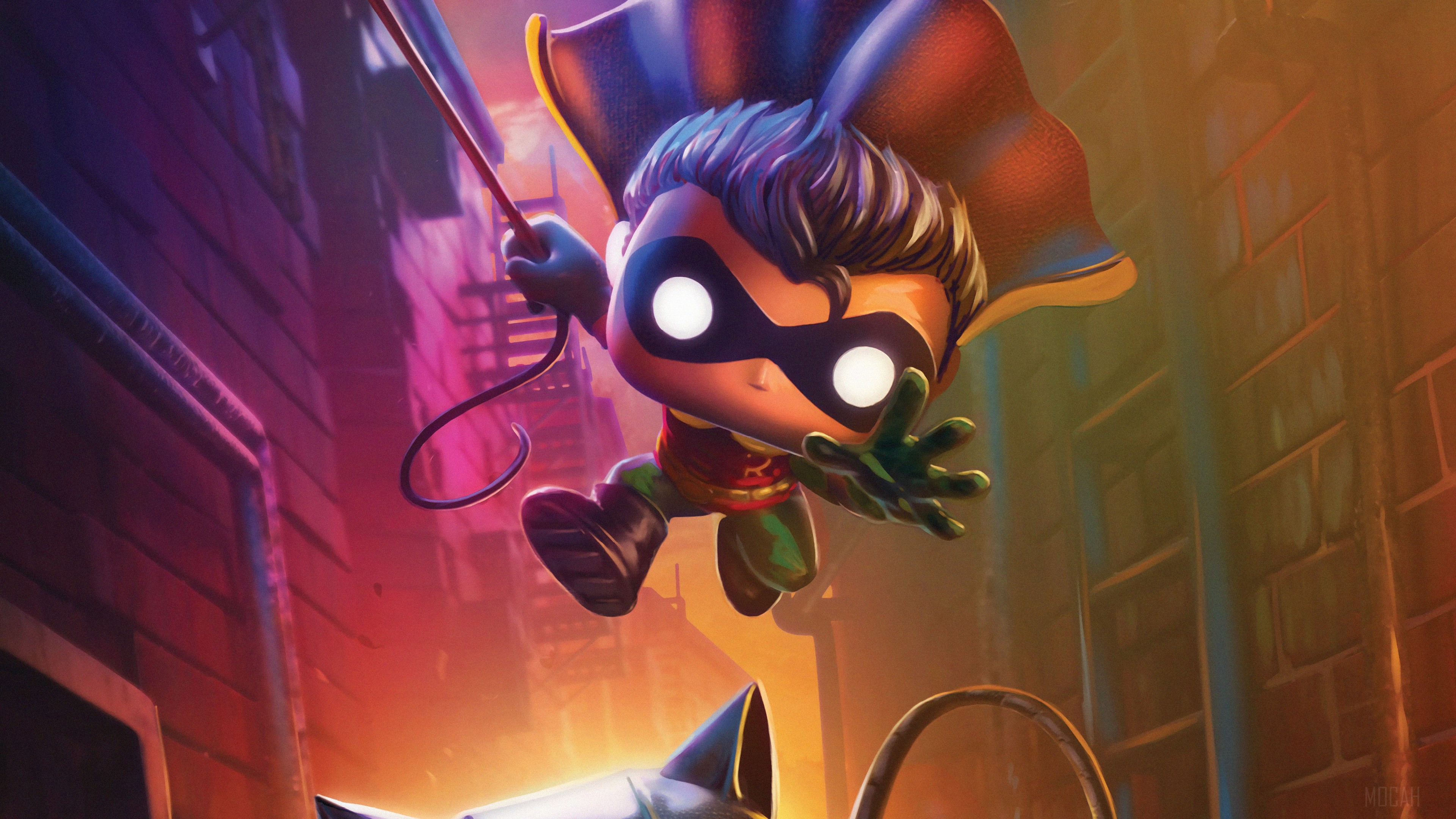 Robin from DC Funkoverse 4K HD Wallpaper